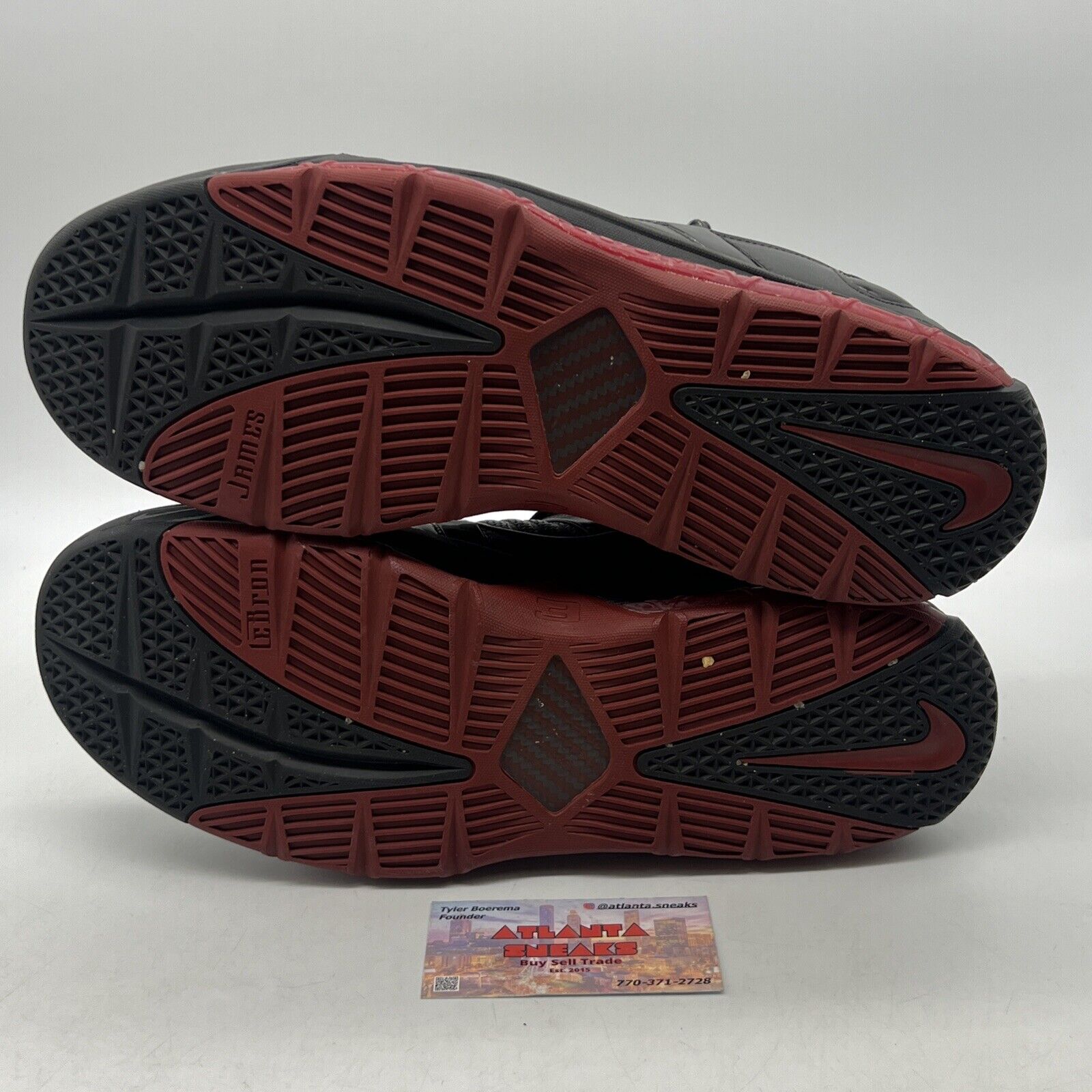 Size 12 - Nike Zoom LeBron 3 Black Crimson Leather (312147-004)