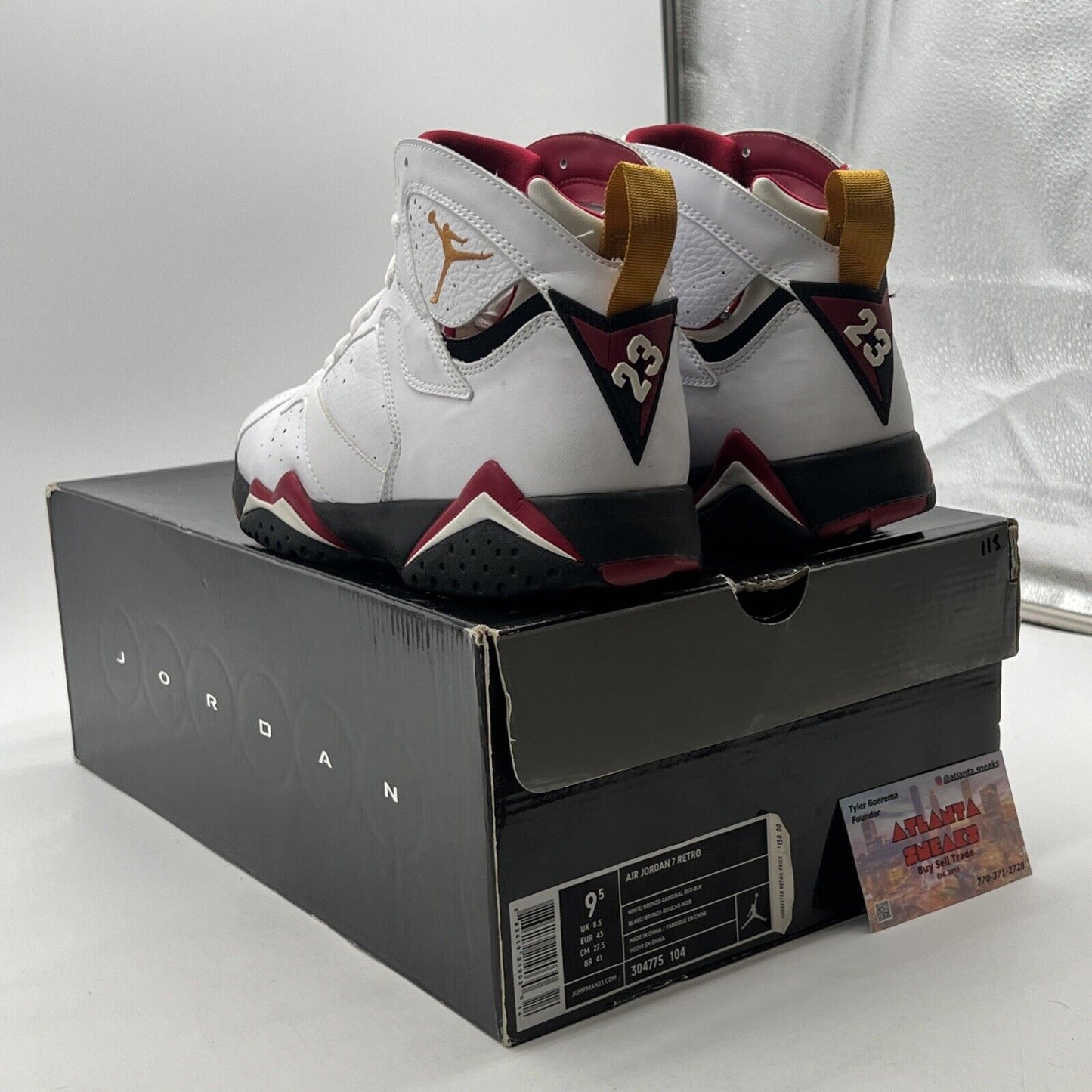 Size 9.5 - Air Jordan 7 Retro 2011 Cardinal (304775-104)