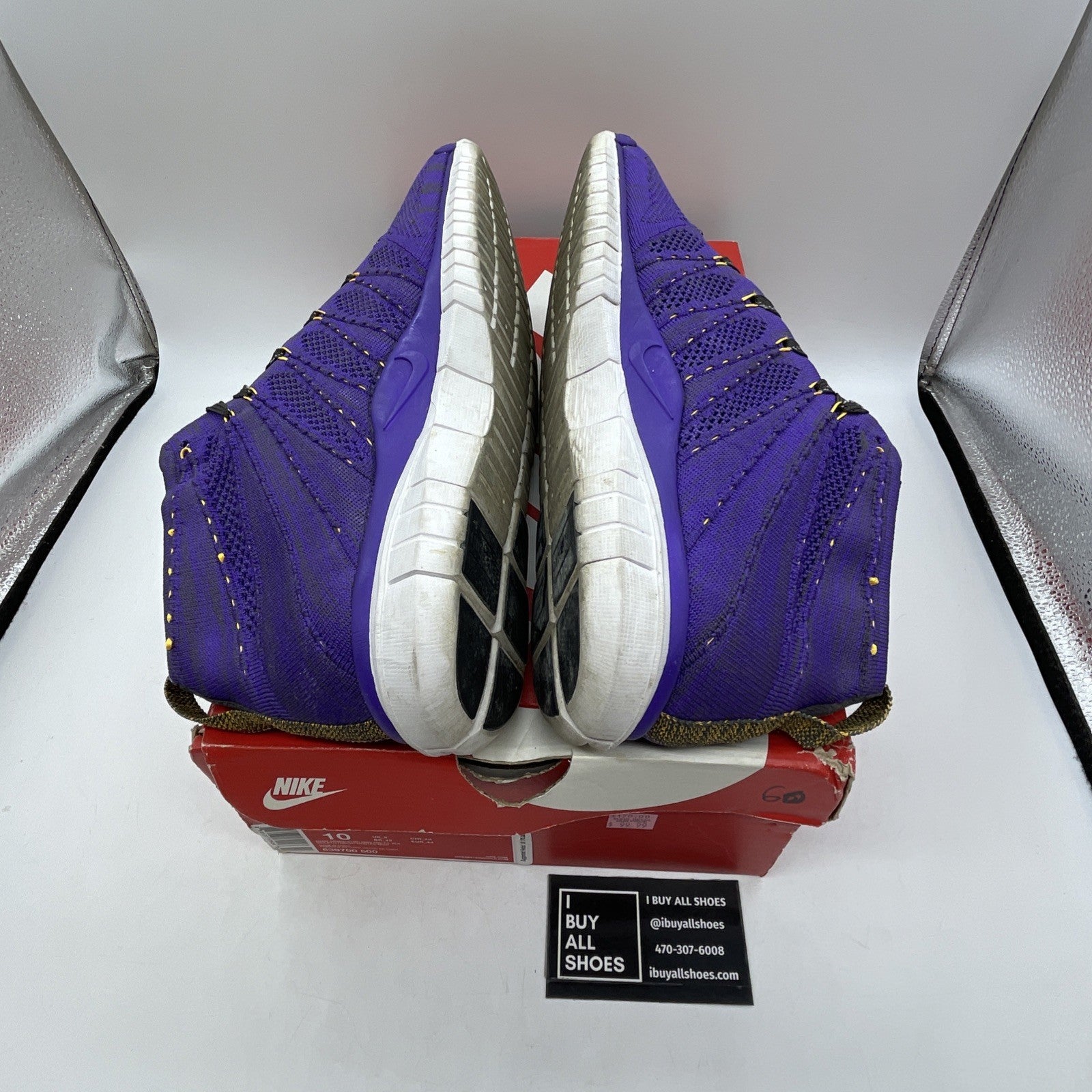 Size 10 - Nike Free Flyknit Chukka Hyper Grape (639700-500)