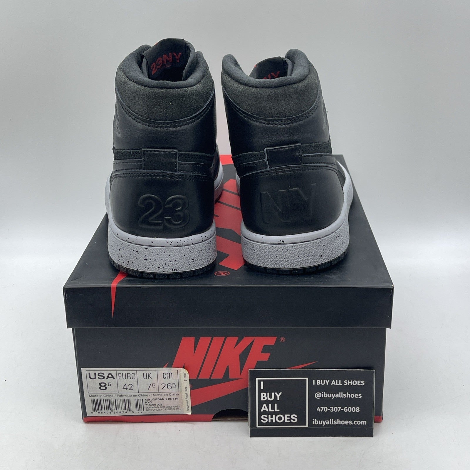 Size 8.5 - Air Jordan 1 Retro NYC High 23NY. (715060-002)
