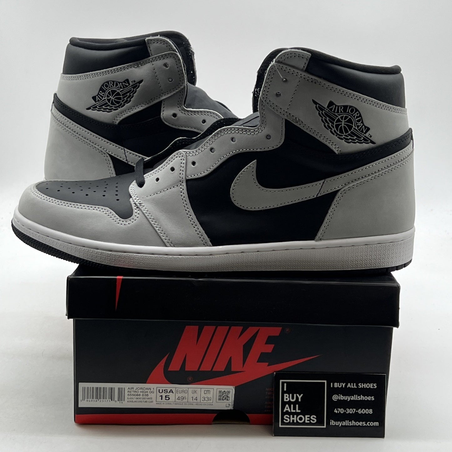 Size 15 - Air Jordan 1 Retro OG High Shadow 2.0 (555088-035)