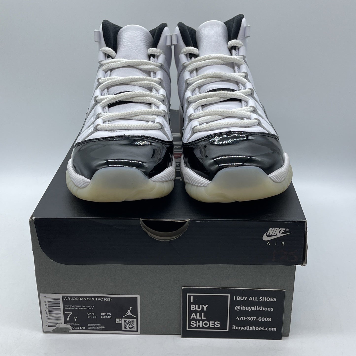 Size 7Y - Jordan 11 Retro Mid Gratitude / Defining Moments Black (378038-170)