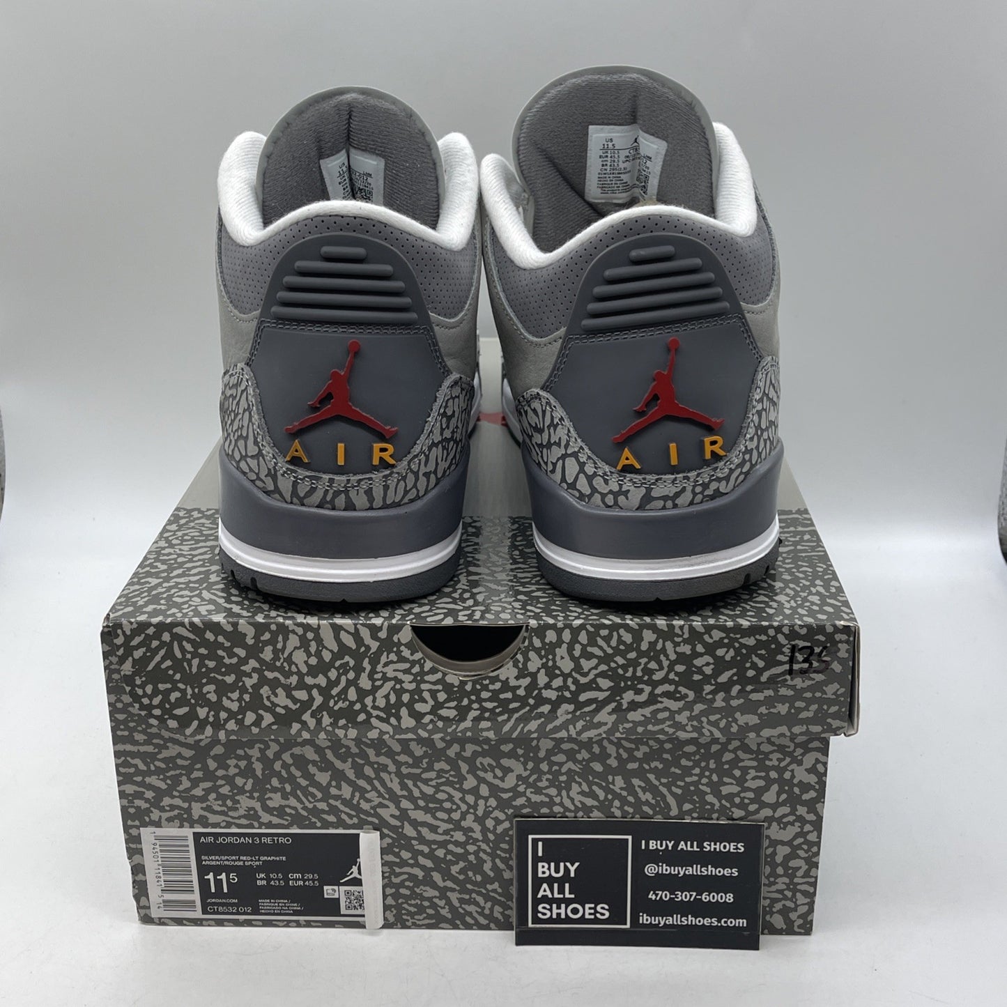 Size 11.5 - Air Jordan 3 Retro Mid Cool Grey (CT8532-012)