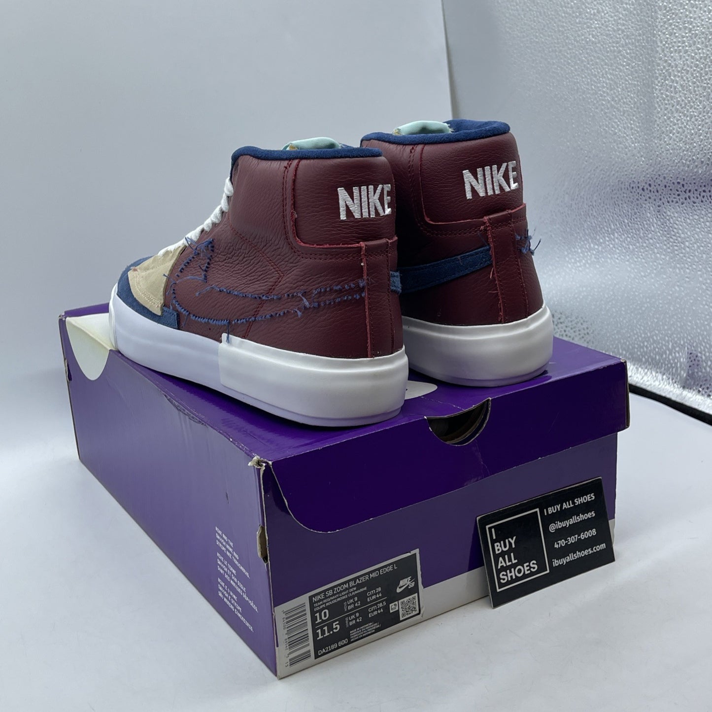 Size 10 - Nike Zoom Blazer Edge SB Mid Team Red Navy Suede Leather (DA2189-600)