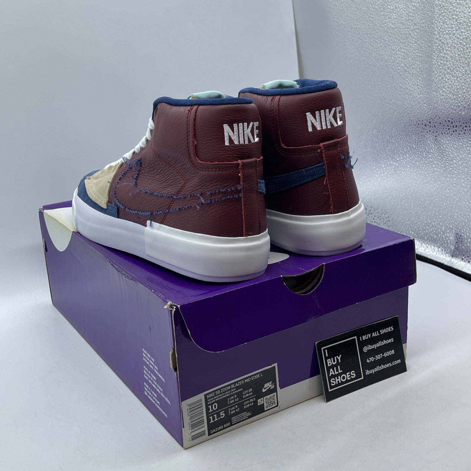 Size 10 - Nike Zoom Blazer Edge SB Mid Team Red Navy Suede Leather (DA2189-600)