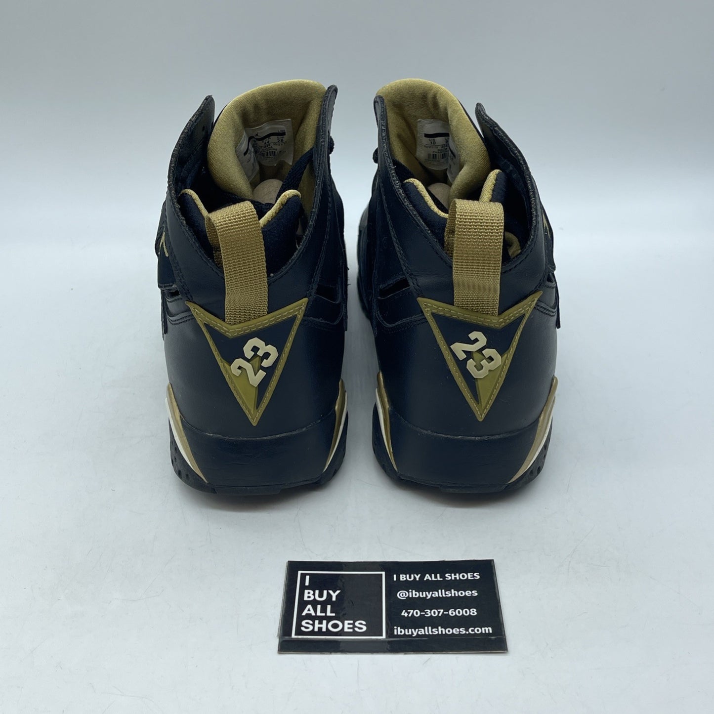 Size 10 - Air Jordan 7 Retro Golden Moments Black Suede Leather (304775-030)