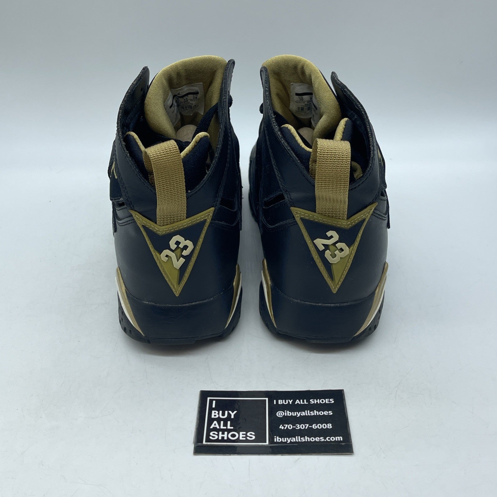 Size 10 - Air Jordan 7 Retro Golden Moments Black Suede Leather (304775-030)