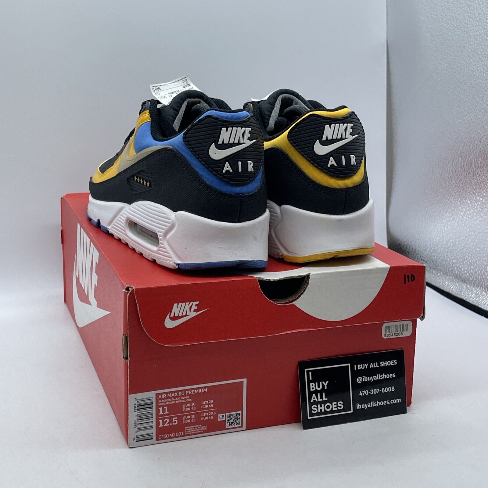 Size 11 - Nike Air Max 90 Shanghai City Pack Black Leather Suede (CT9140-001)