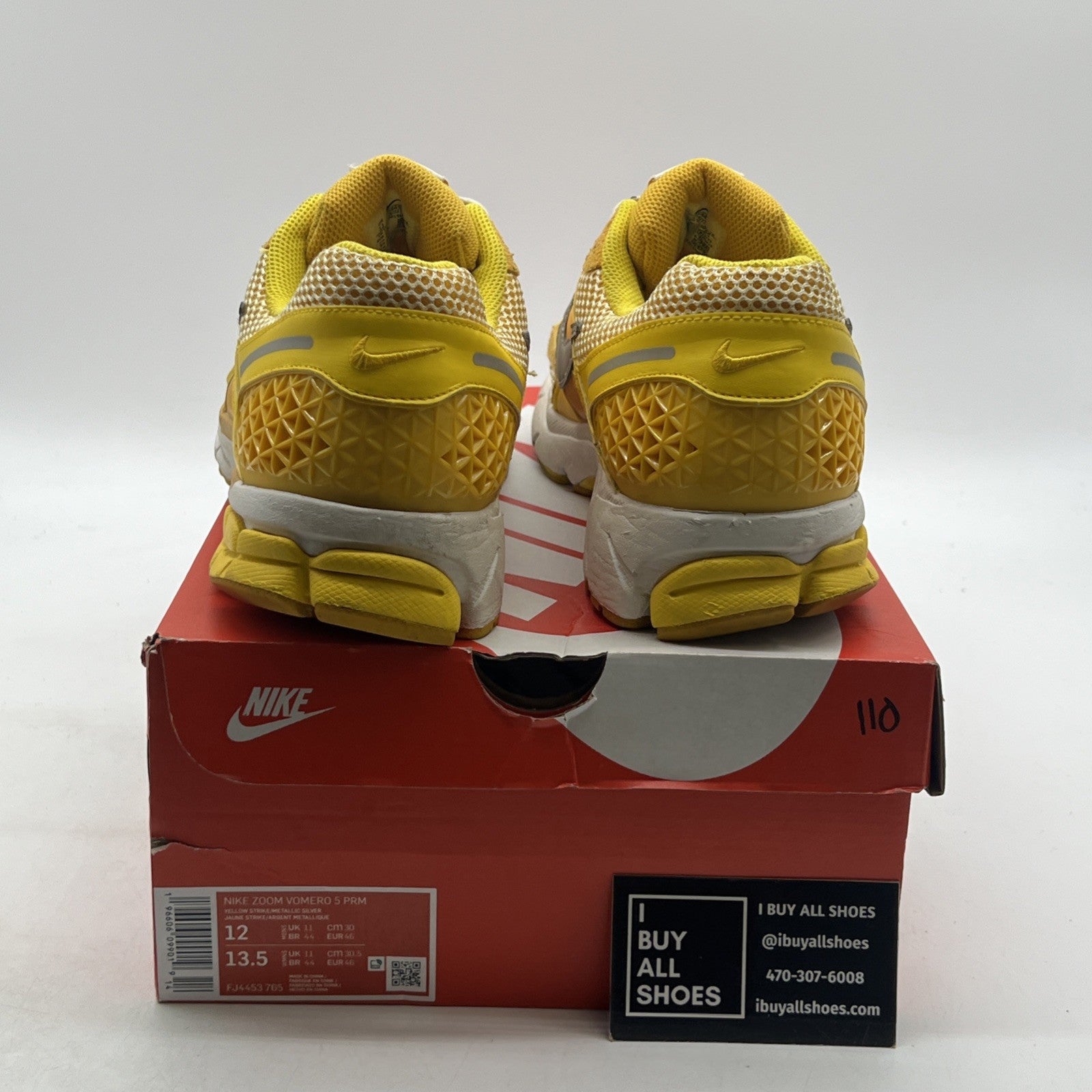 Size 12 - Nike Zoom Vomero 5 Yellow Strike Metallic Silver (FJ4453-765)
