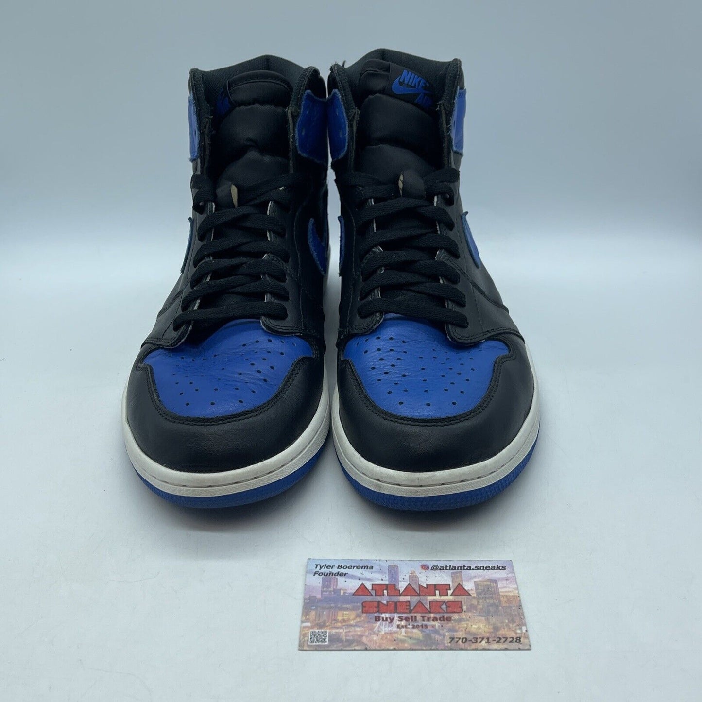 Size 12 - Jordan 1 Retro OG High Royal Blue Black White Leather (555088-007)