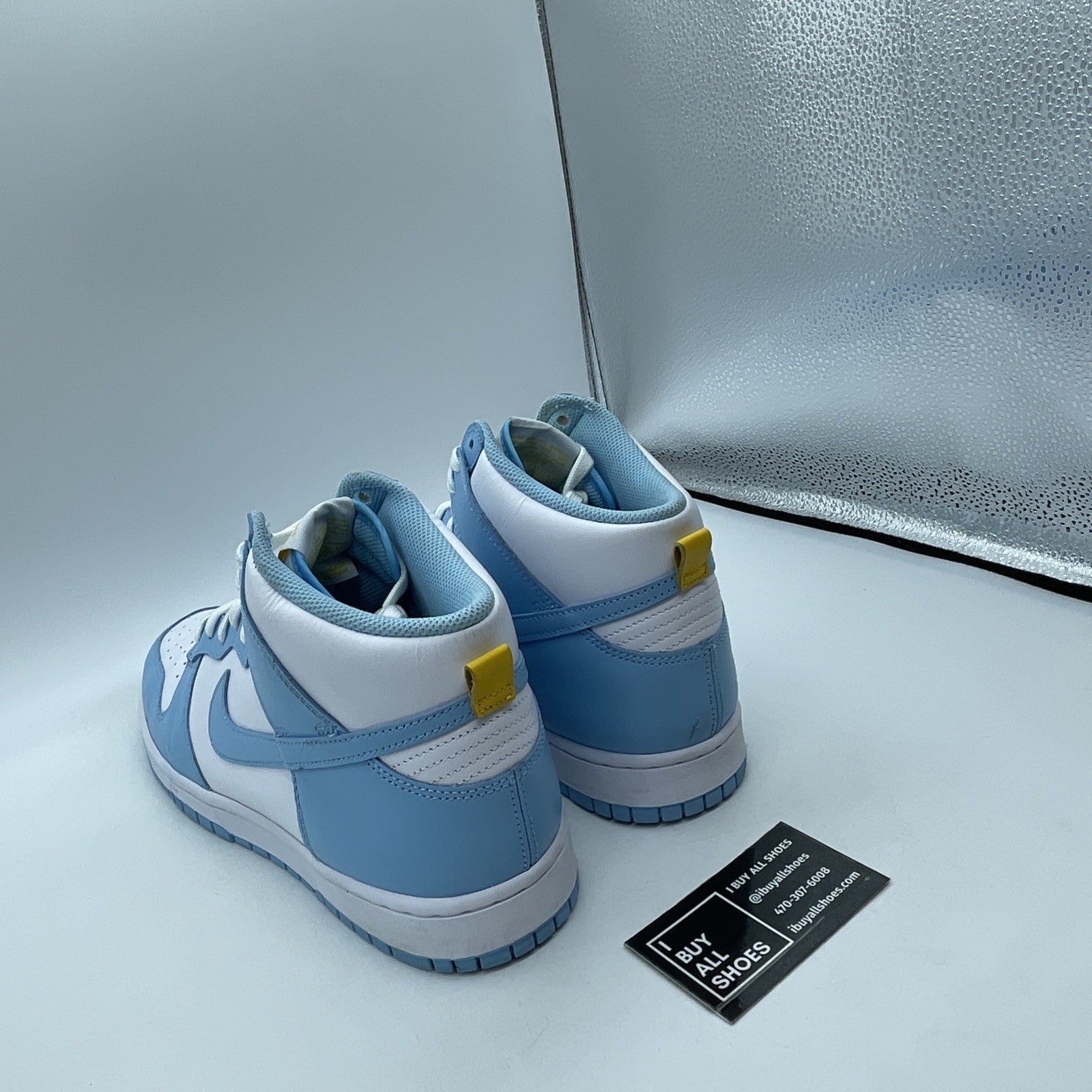 Size 12 - Nike Dunk High Blue Chill White Yellow Leather (DD1399-401)