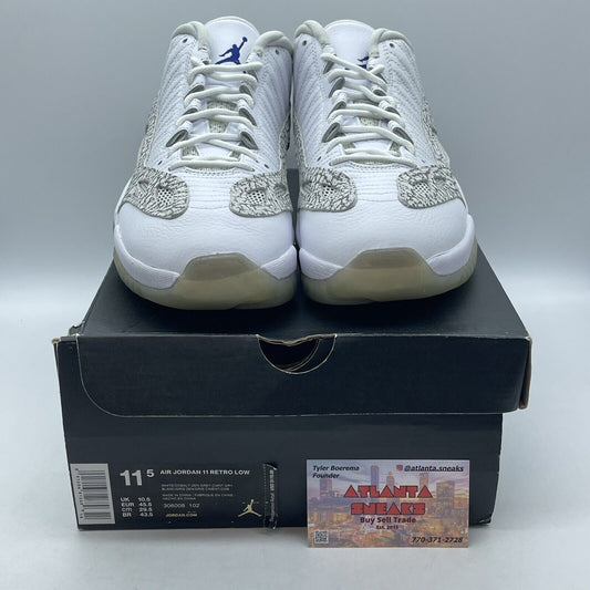 Size 11.5 - Air Jordan 11 Retro IE 2015 Low Cobalt White Suede (306008-102)