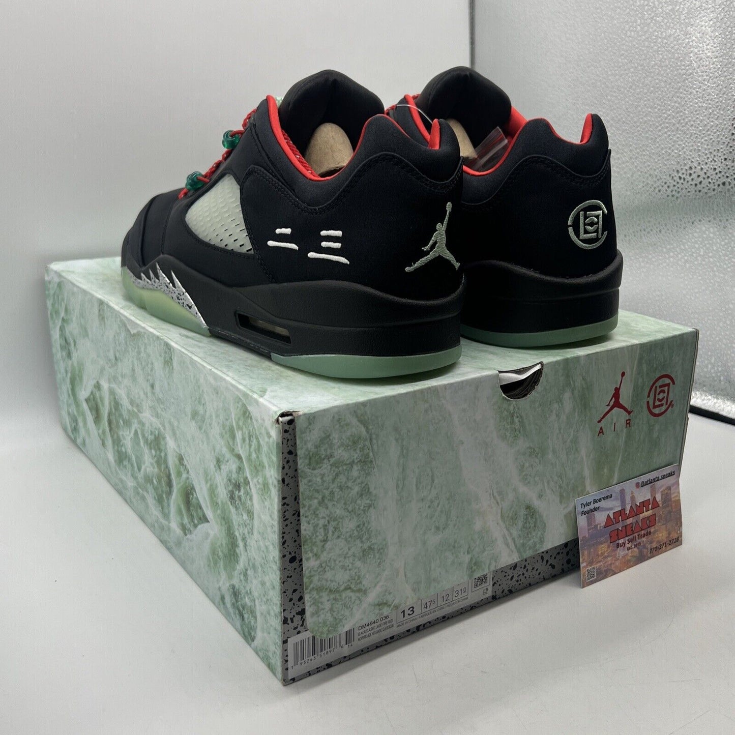 Size 13 - Jordan 5 Low x Clot Anthracite 2022 Black Red Grey (DM4660-036)