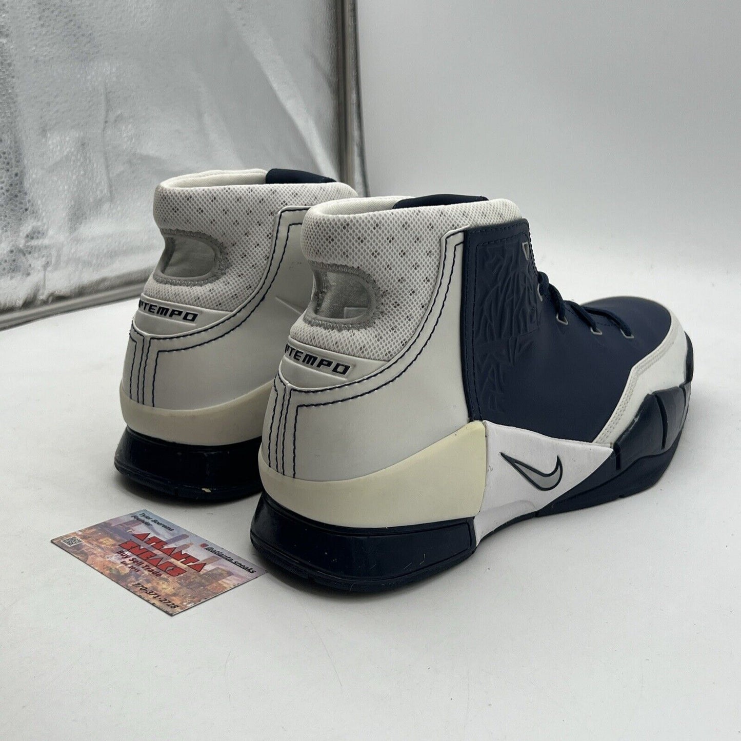 Size 13 - Nike Air Zoom Uptempo Legend White Navy (314463-401) Shoes 2006