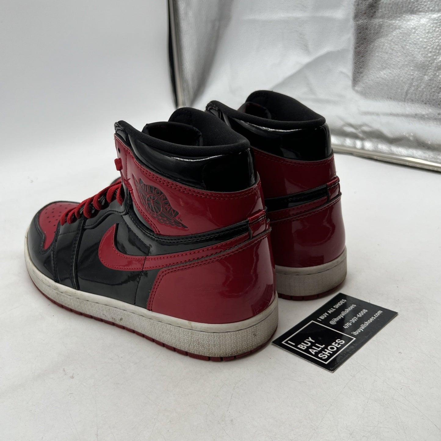 Size 9.5 - Air Jordan 1 Retro OG High Patent Bred (555088-063)