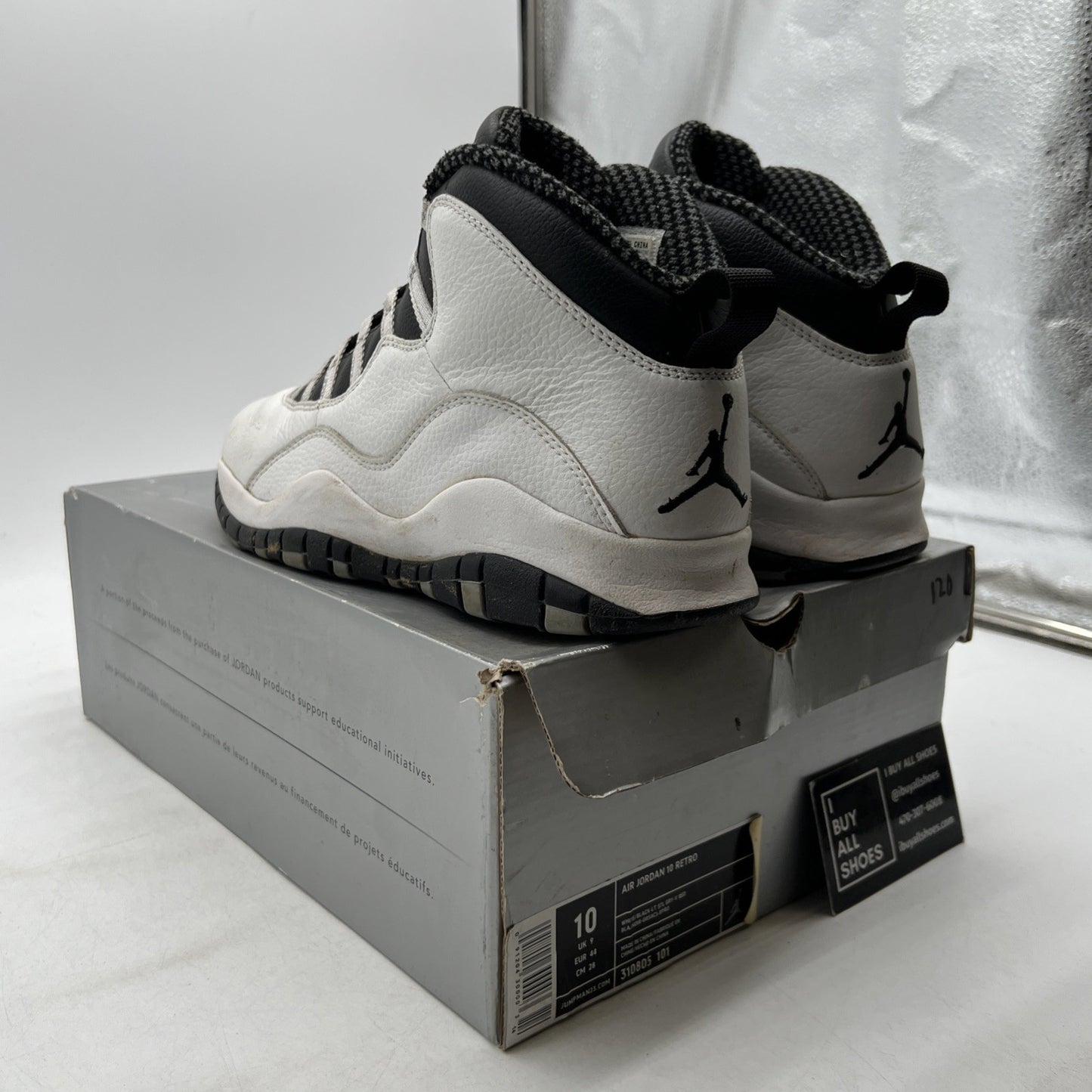 Size 10 - Air Jordan 10 Retro 2005 Steel (310805-101)