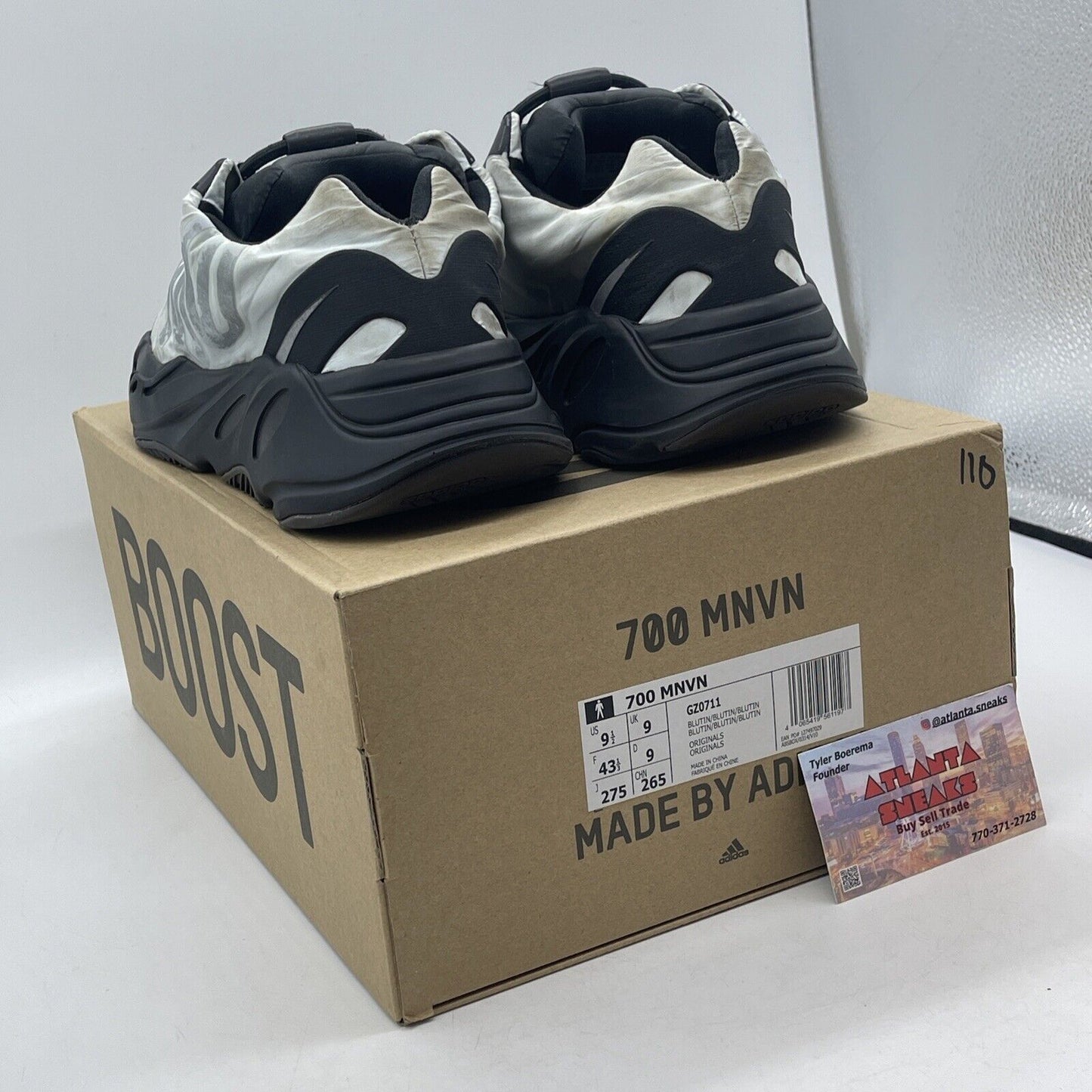 Size 9.5 - adidas Yeezy Boost 700 MNVN Blue Tint Gray White (GZ0711)