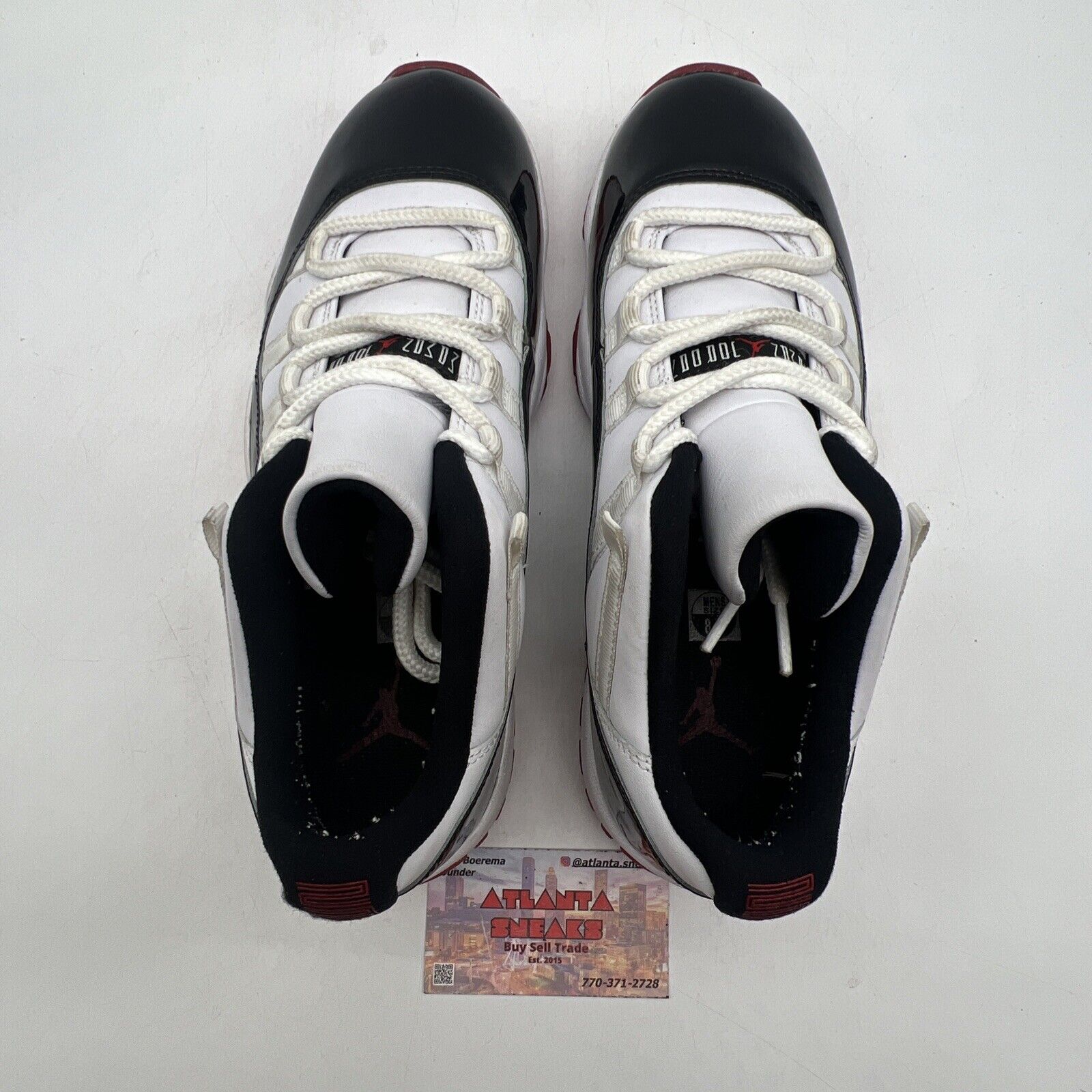Size 8.5 - Jordan 11 Retro Low Concord-Bred White Black Red (AV2187-160)