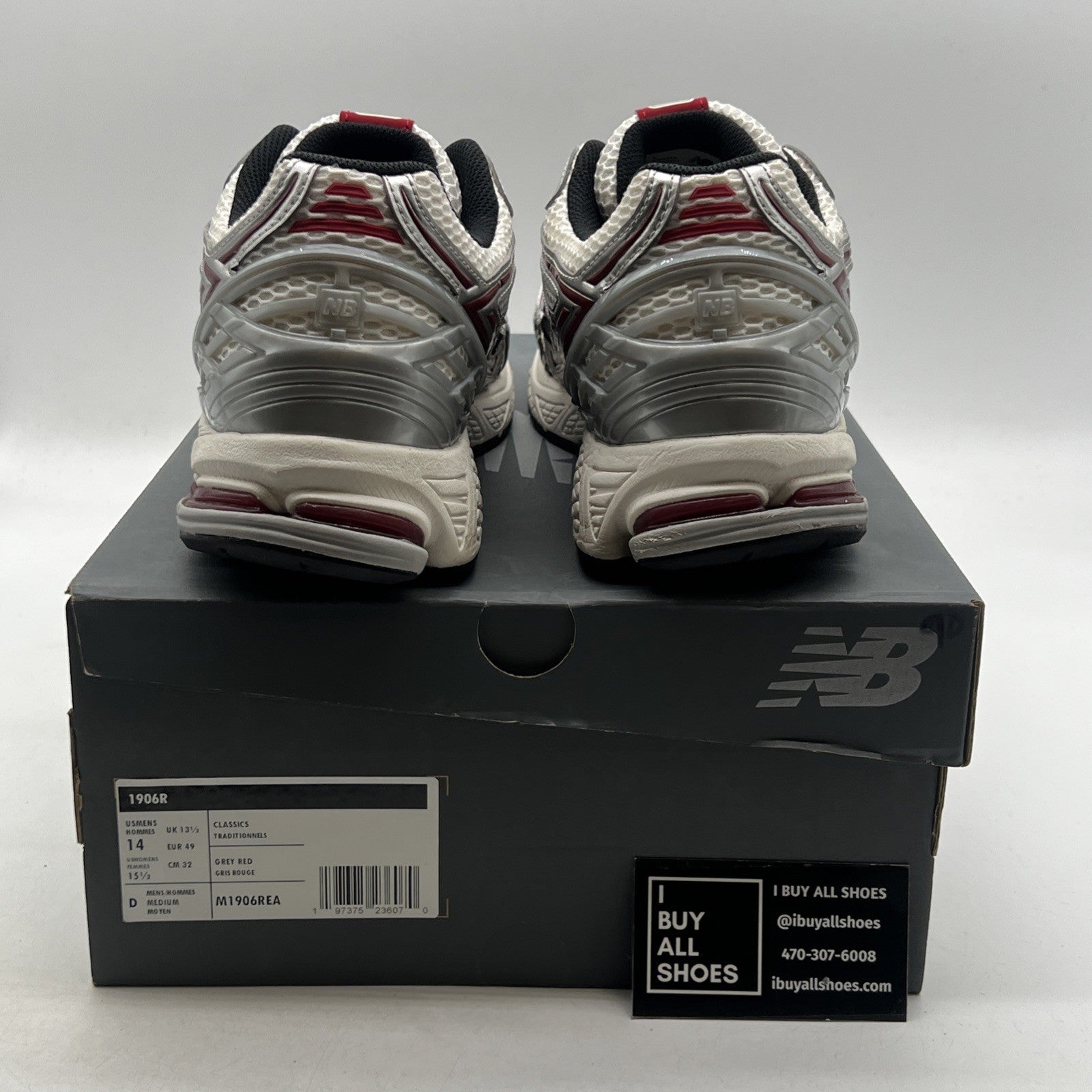Size 14 - New Balance 1906R Silver Classic Crimson (M1906REA)