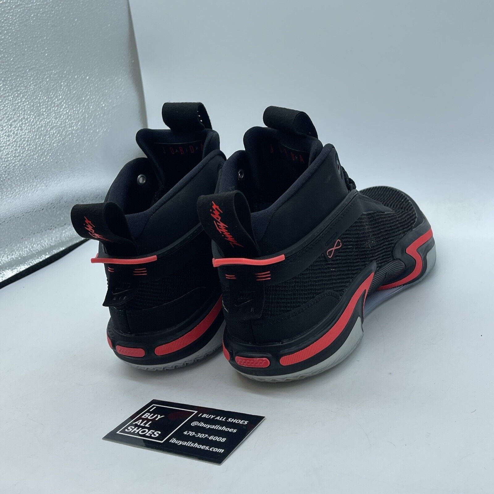 Size 9.5 - Air Jordan 36 Black Infrared Pink Leather Suede (CZ2650-001)