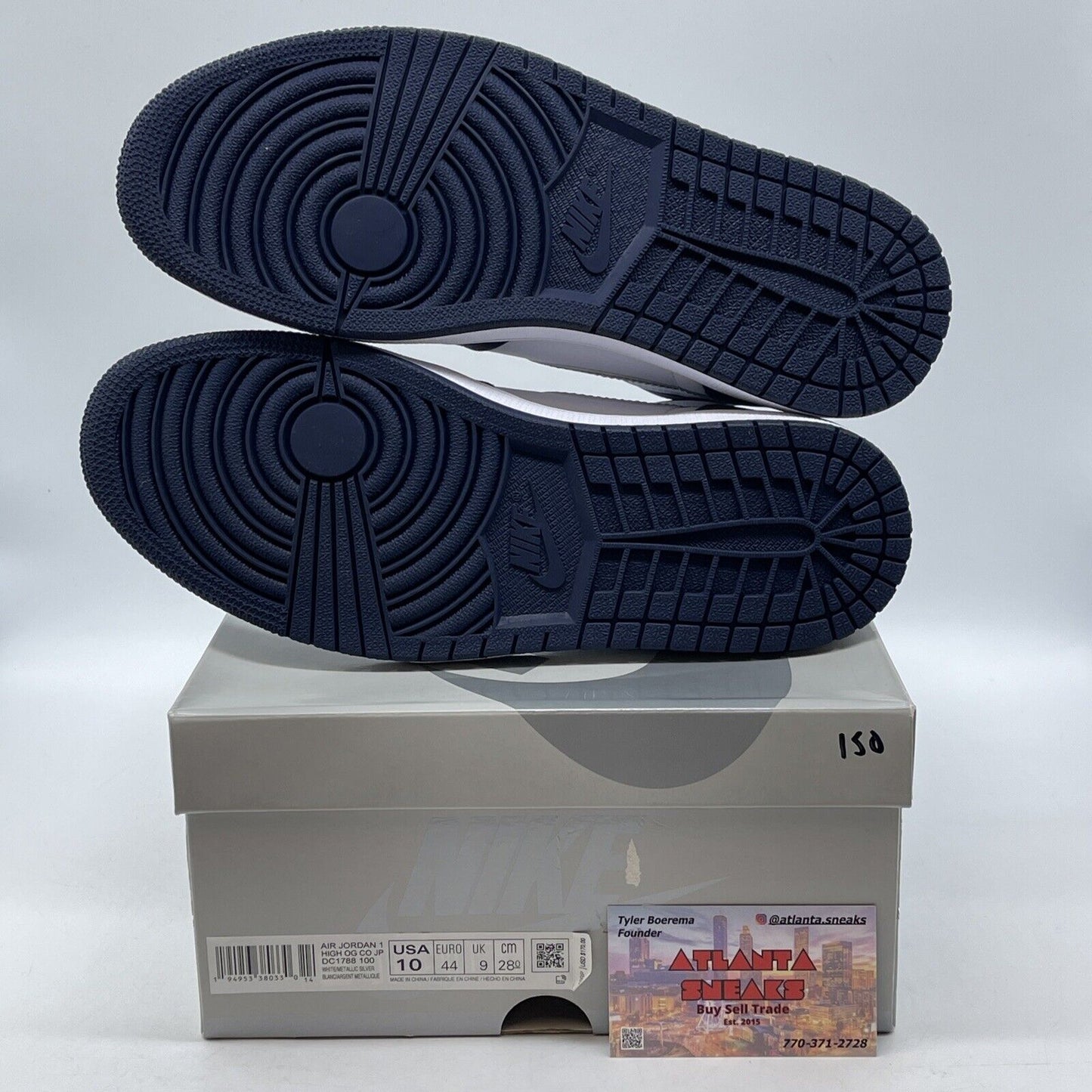 Size 10 - Jordan 1 Retro High CO.JP Midnight Navy White Suede (DC1788-100)