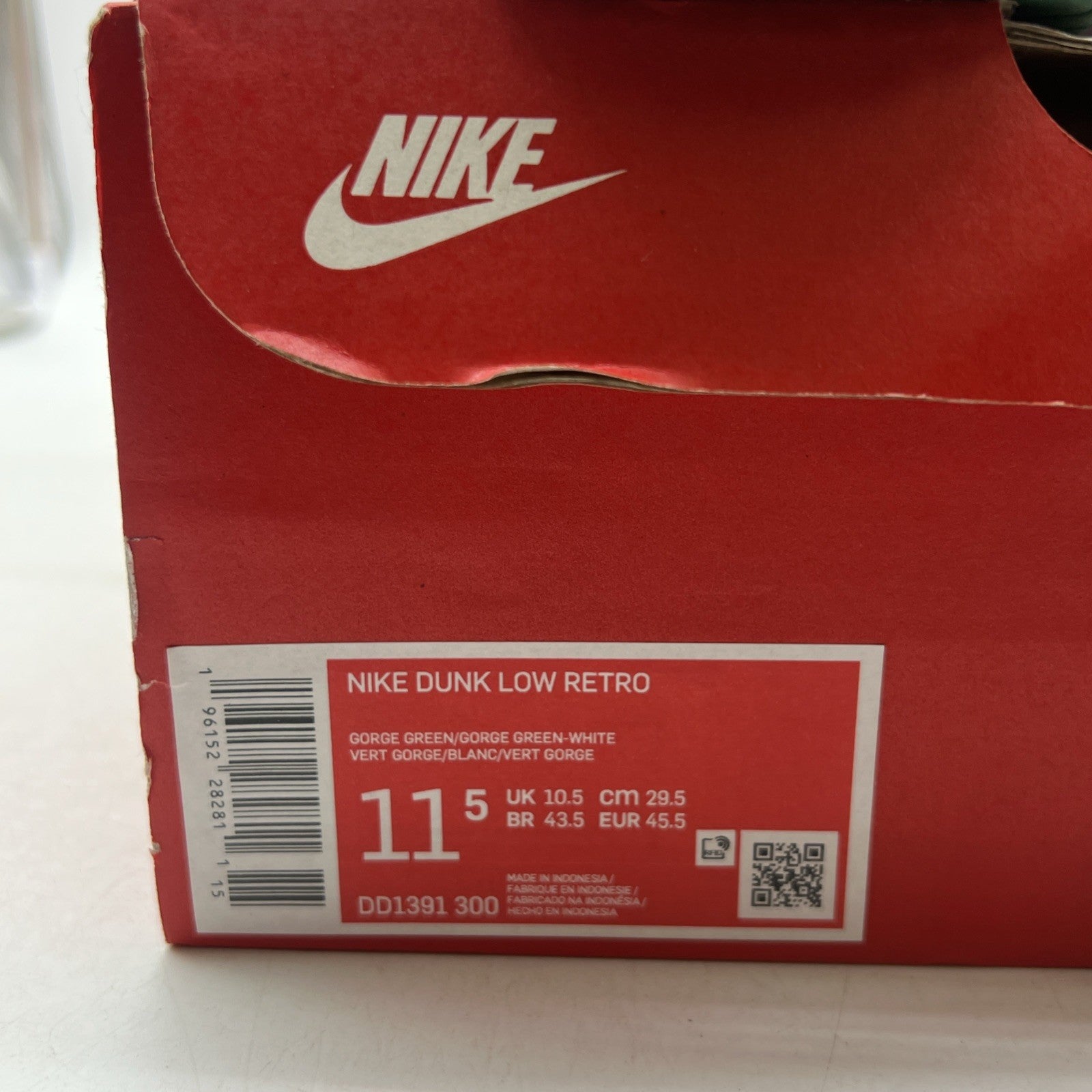 Size 11.5 - Nike Dunk Low Miami Hurricanes (DD1391-300)