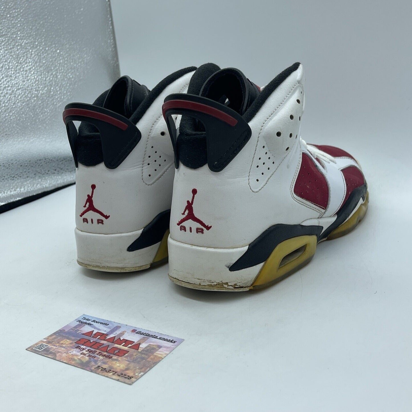 Size 9.5 - Air Jordan 6 Countdown Pack Red Suede White Leather (322719-161)