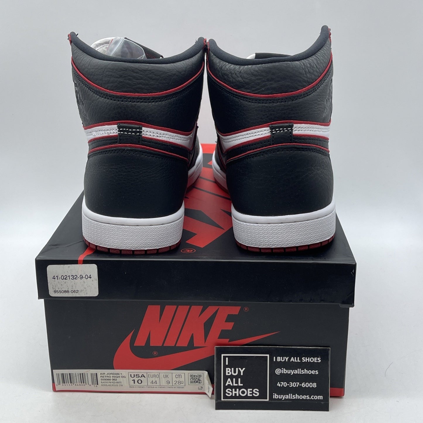 Size 10 - Air Jordan 1 Retro High OG Bloodline 2019 (555088-062)
