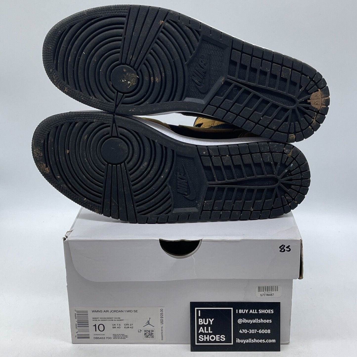 Size 10W- Air Jordan 1 SE Mid Desert Ochre Black Brown Suede (DB5453-700)