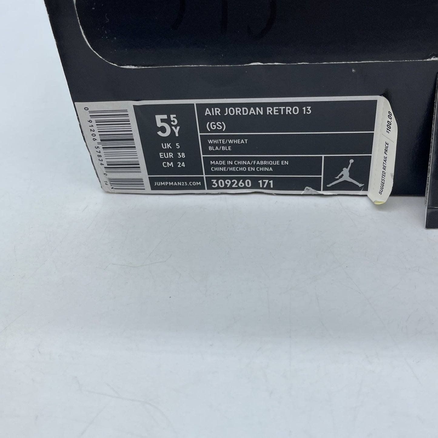 Size 5.5Y (GS) - Jordan 13 Retro Mid Wheat Brown Suede (309260-171)