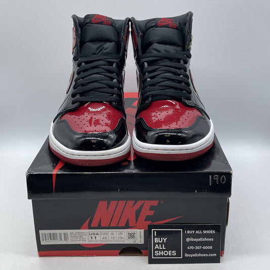 Size 11 - Jordan 1 Retro OG High Patent Bred Red Black White (555088-063)