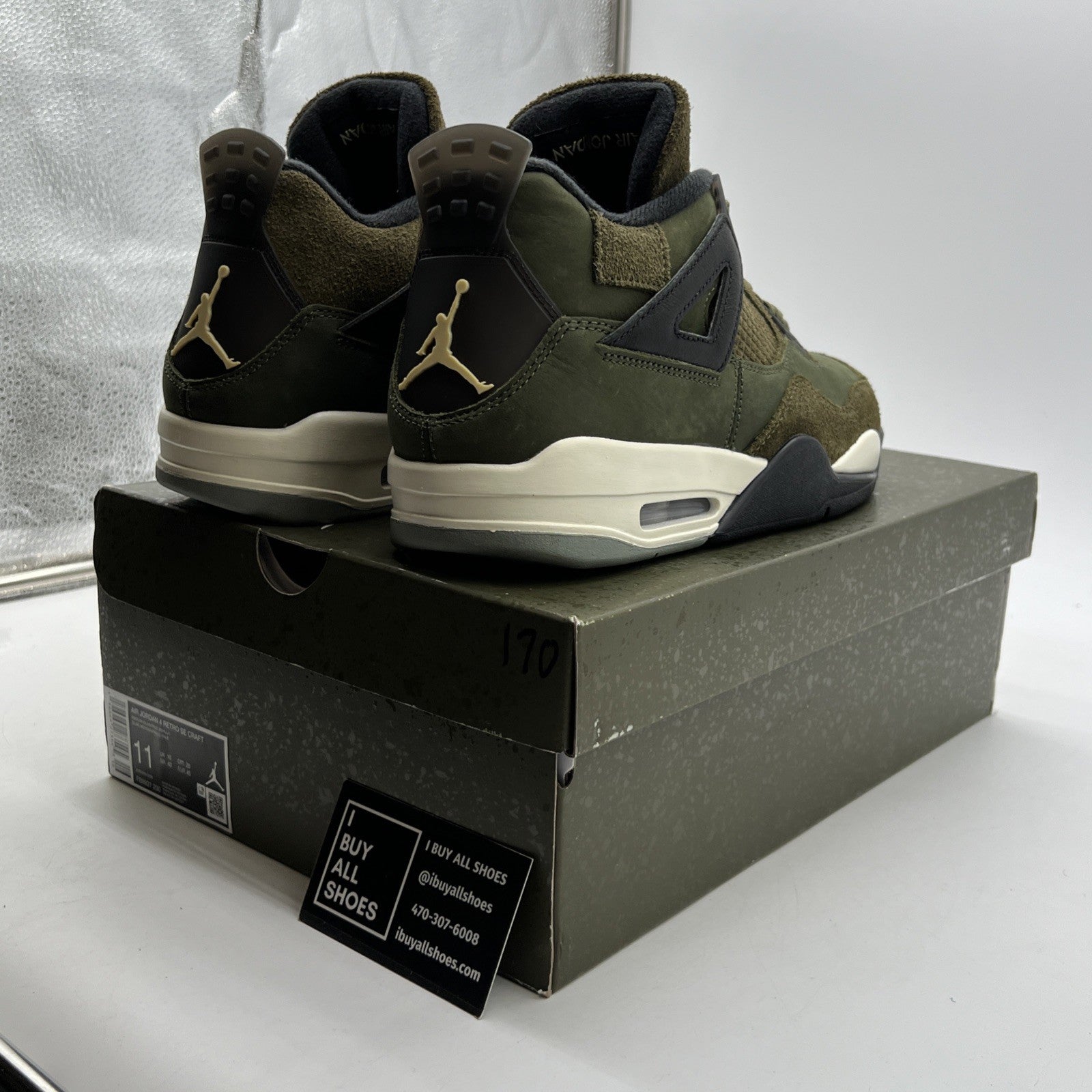 Size 11 - Air Jordan 4 SE Retro Low Craft - Olive (FB9927-200)