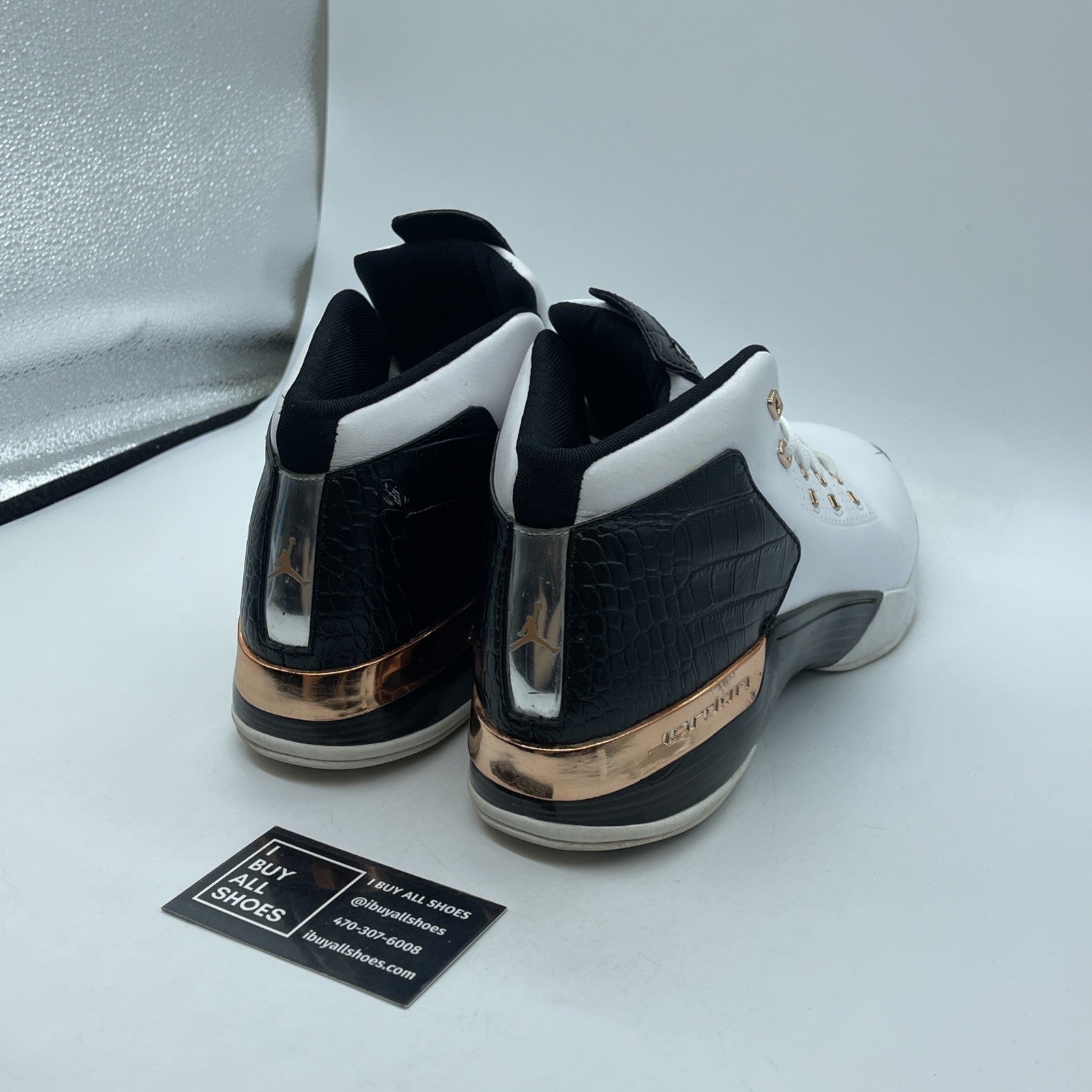 Size 9 - Air Jordan 17+ Retro 2016 Copper Black White Leather (832816-122)