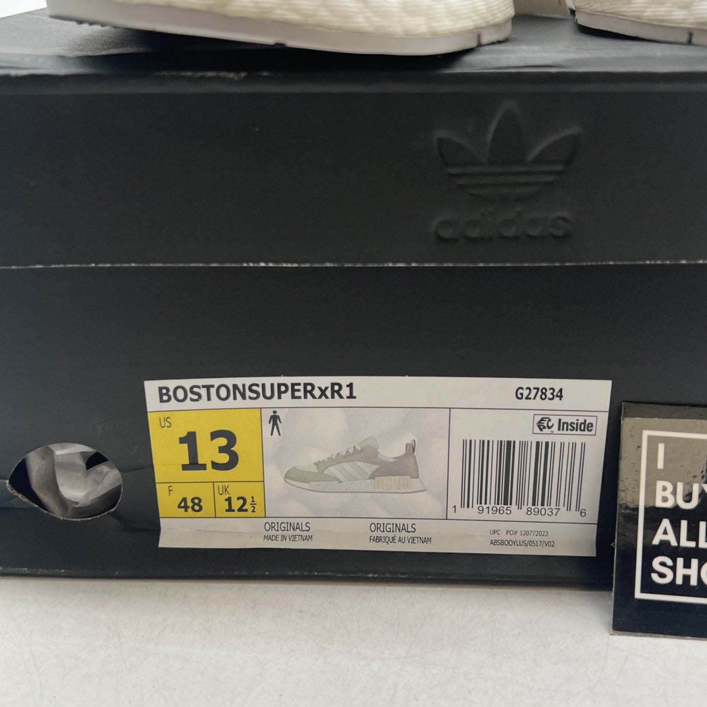 Size 13 - adidas Boston Super R1 Triple White (G27834)