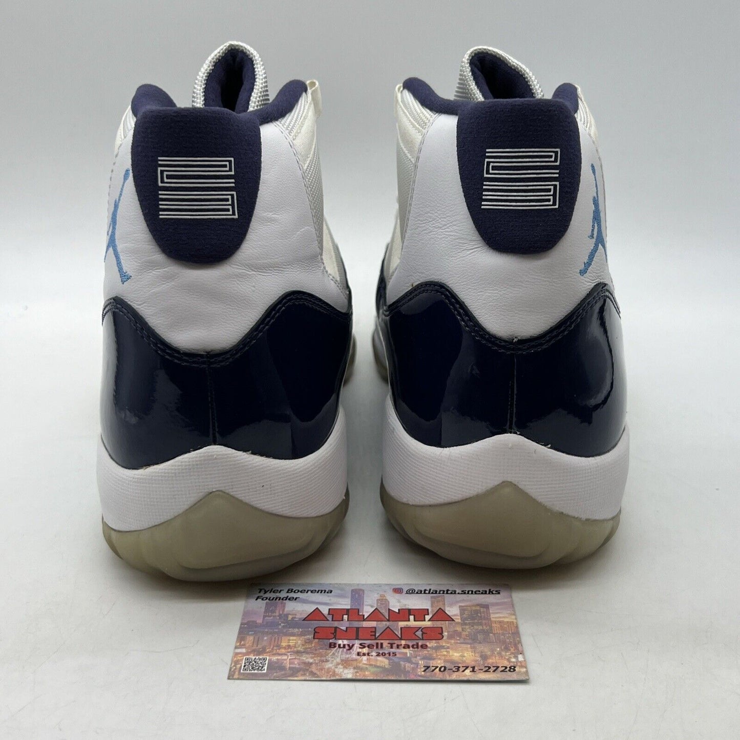 Size 13 - Jordan 11 Retro High Win Like '82 White Navy Leather (378037-123)