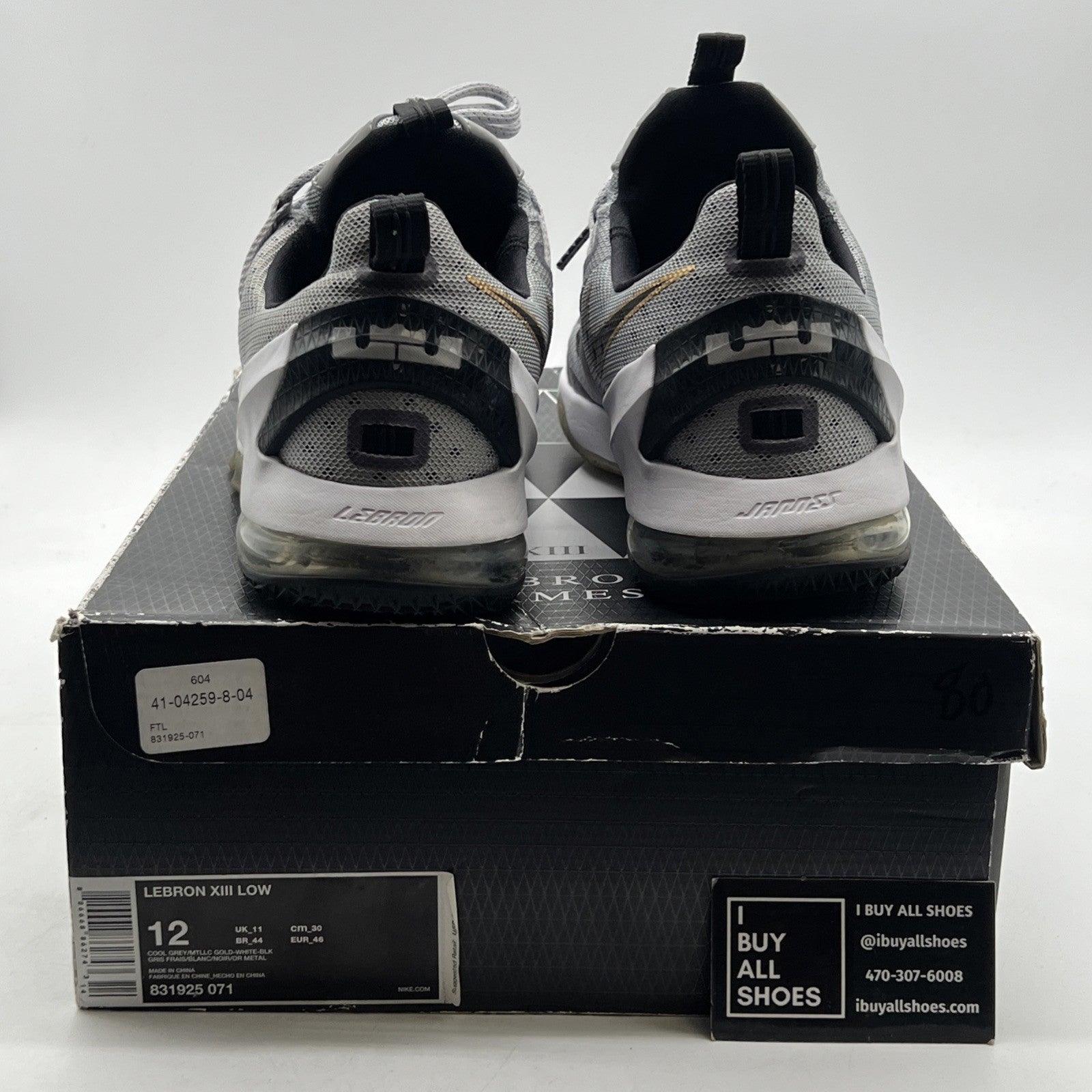 Size 12 - Nike LeBron 13 Low Cool Grey (831925-071)