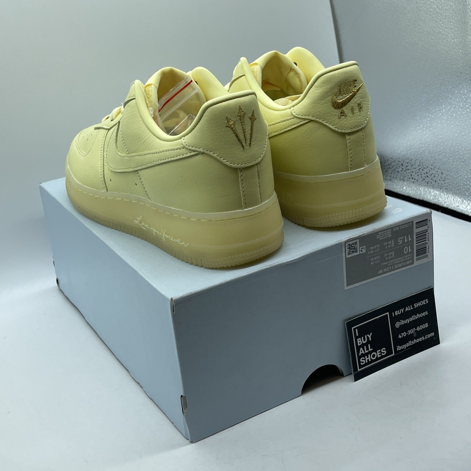 Size 10 - Nike NOCTA x Air Force 1 Low Certified Lover Boy - Citron Tint