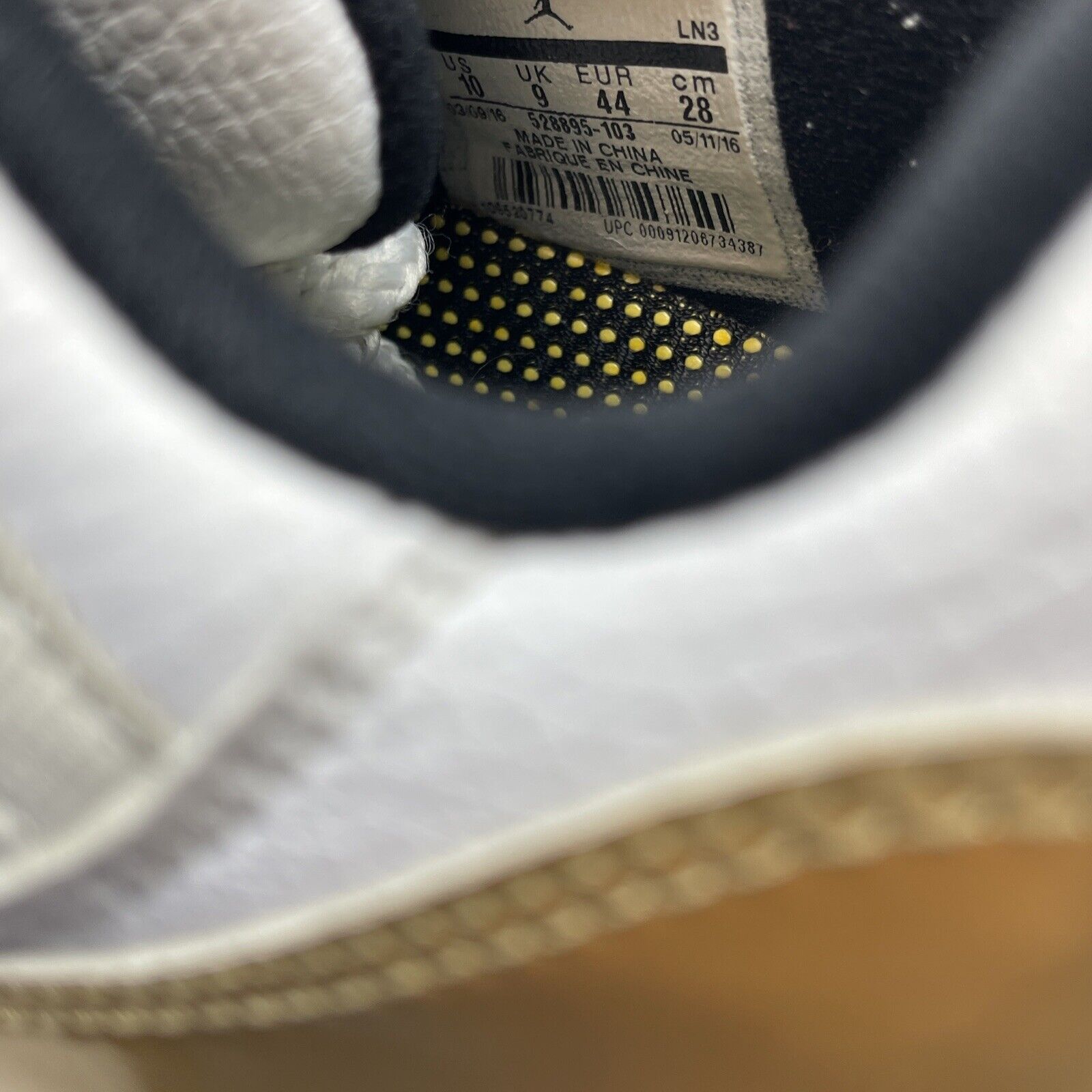 Size 10 - Air Jordan 11 Retro Low Closing Ceremony Gold White Leather 528895-103