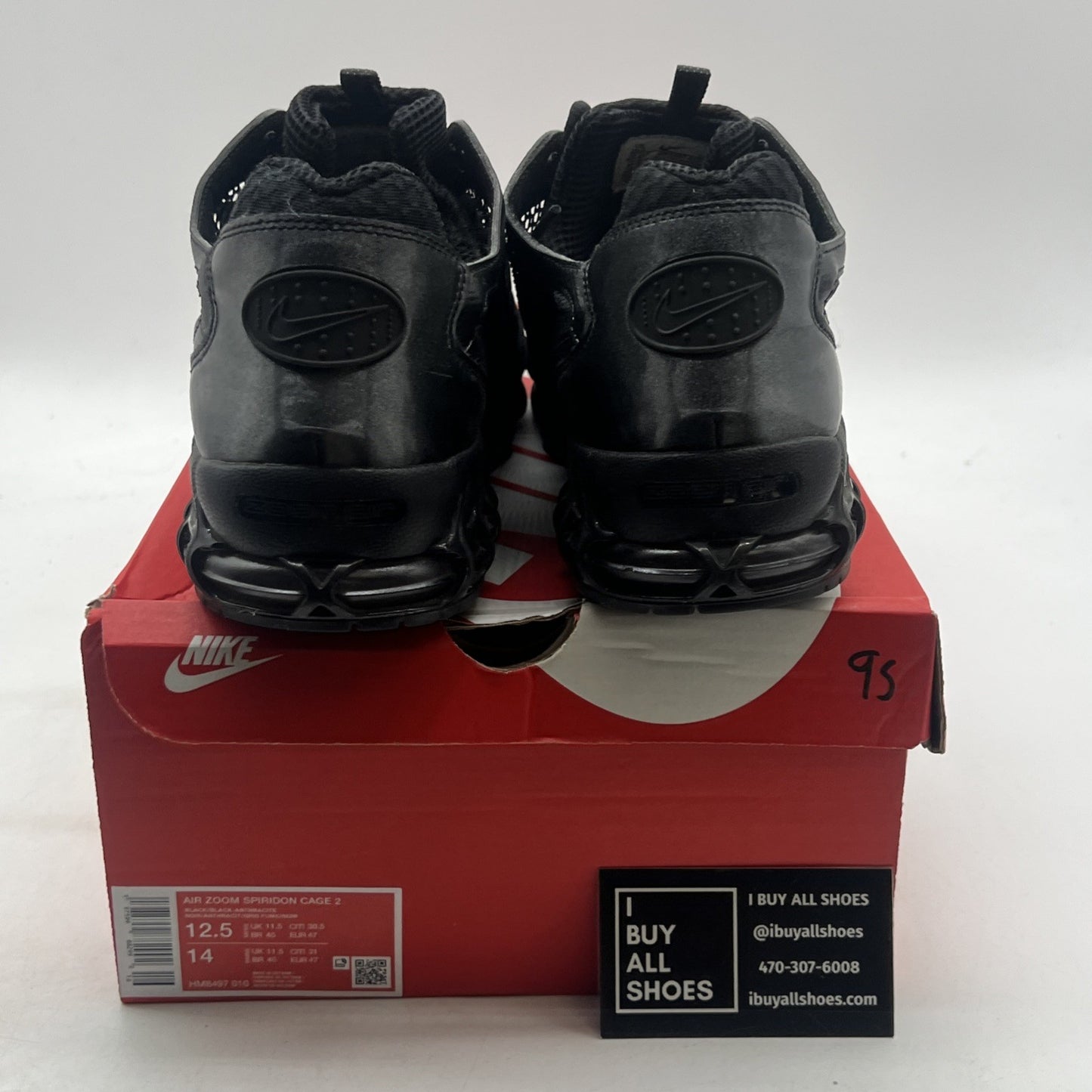 Size 12.5 - Nike Air Zoom Spiridon Cage 2 Black Anthracite (HM8497-010)
