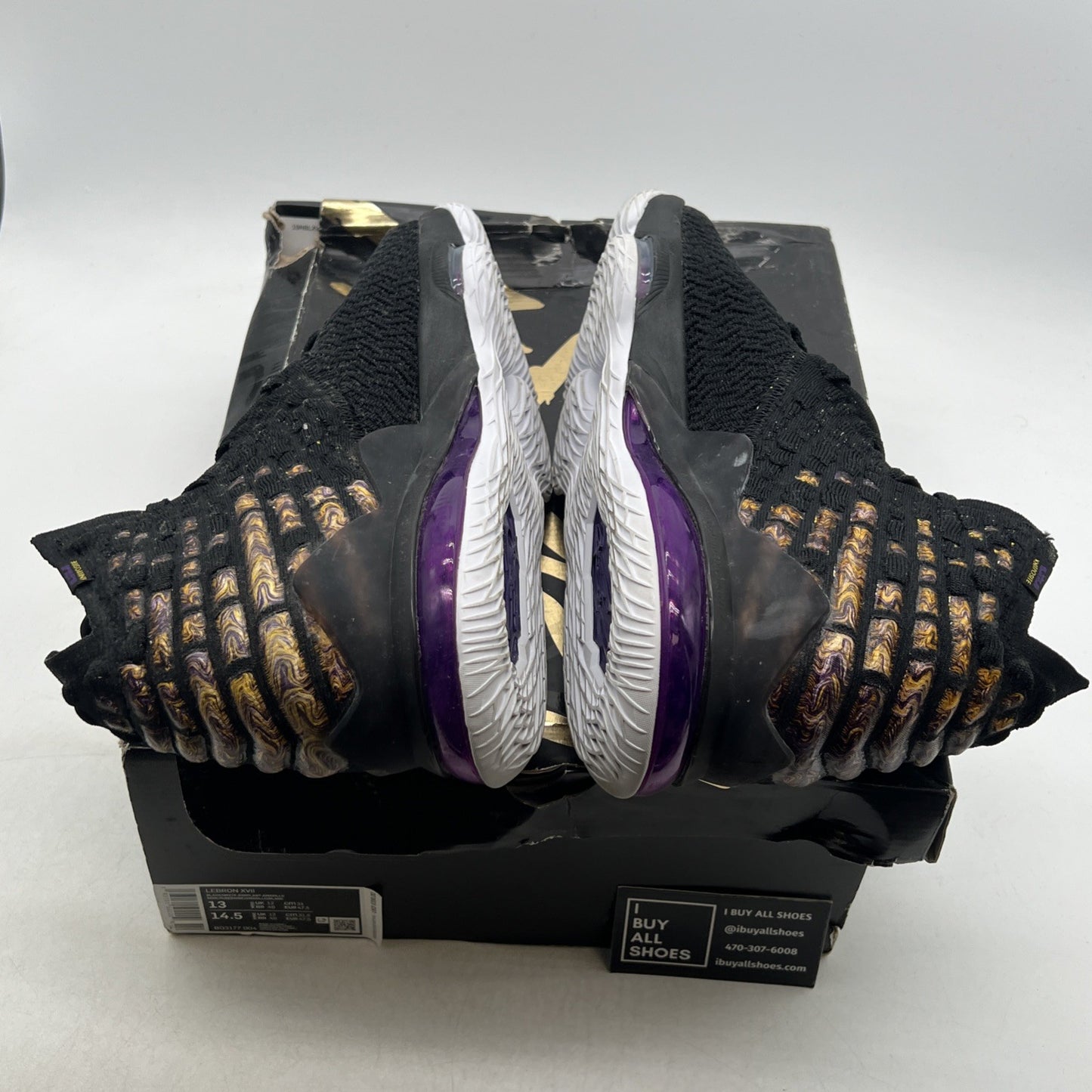 Size 13 - Nike LeBron 17 Lakers (BQ3177-004)
