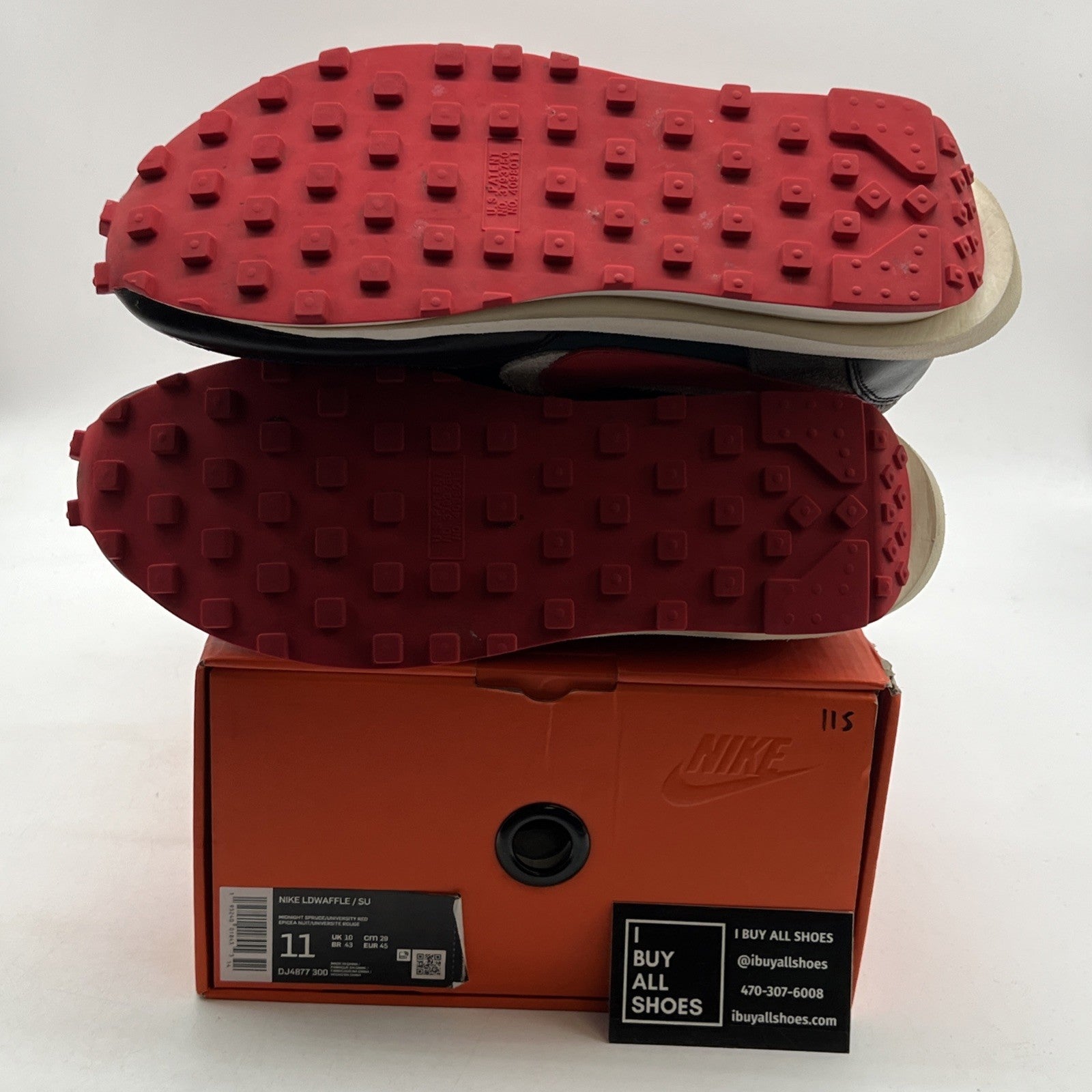 Size 11 - Nike sacai x Undercover x LDWaffle Midnight Spruce University Red