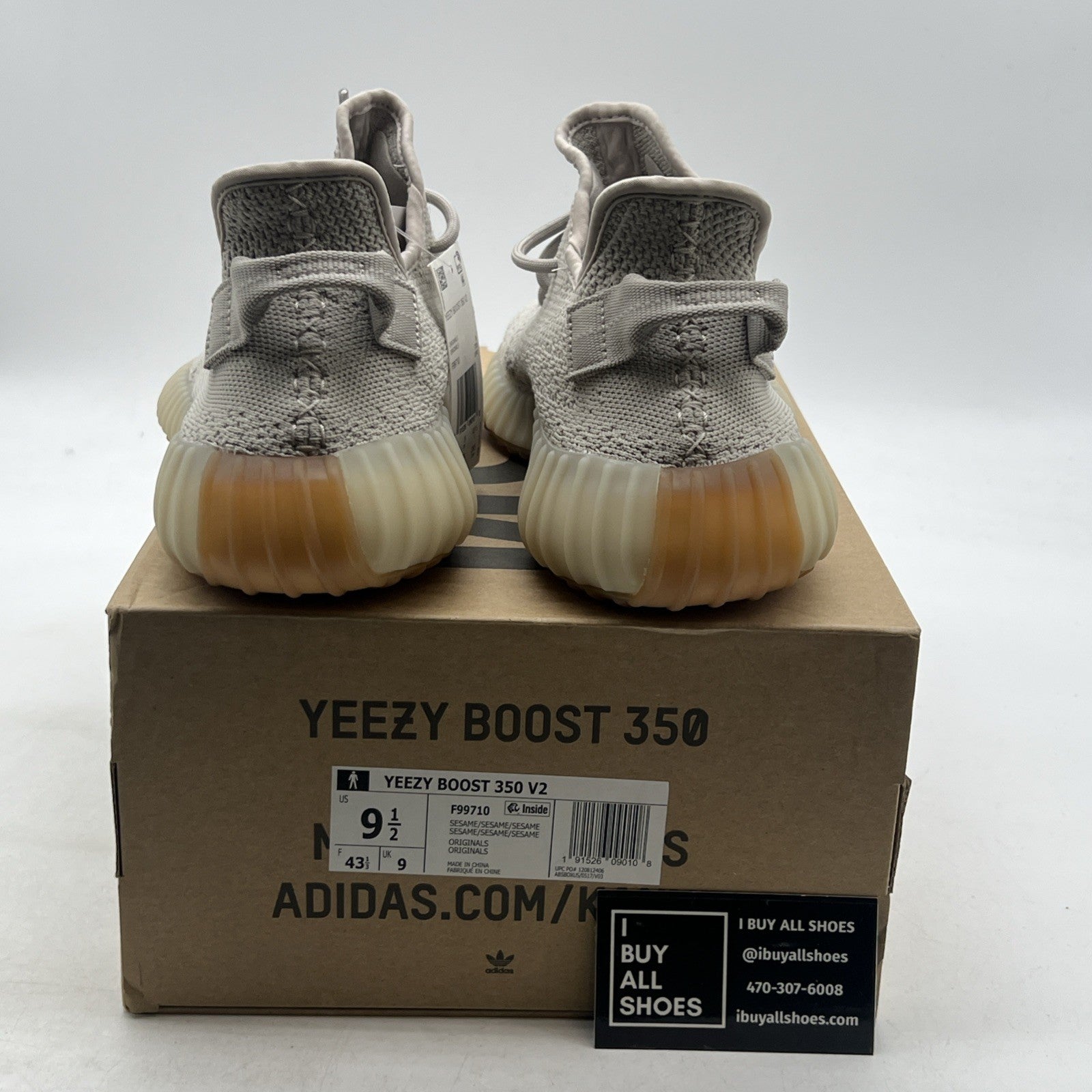 Size 9.5 - adidas Yeezy Boost 350 V2 Low Sesame (F99710)