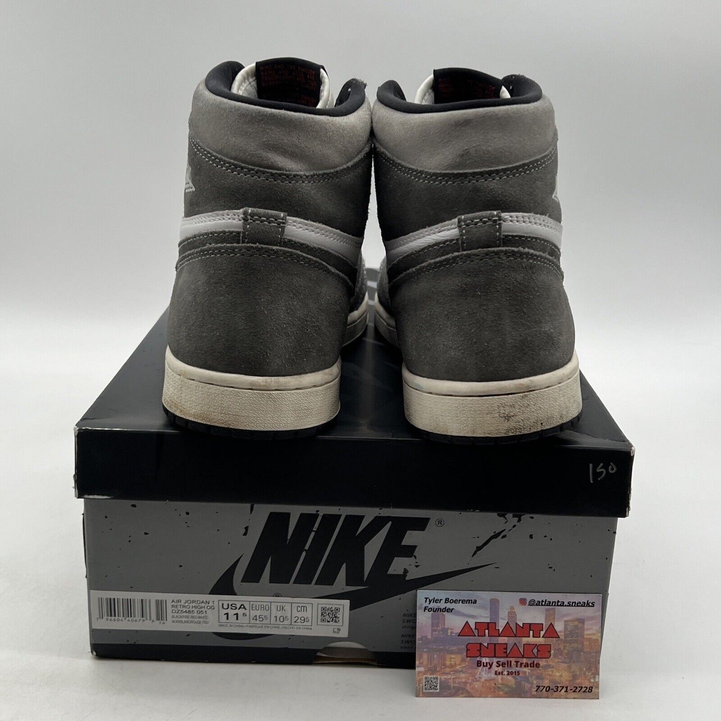 Size 11.5 - Air Jordan 1 Retro OG High Washed Black (DZ5485-051)