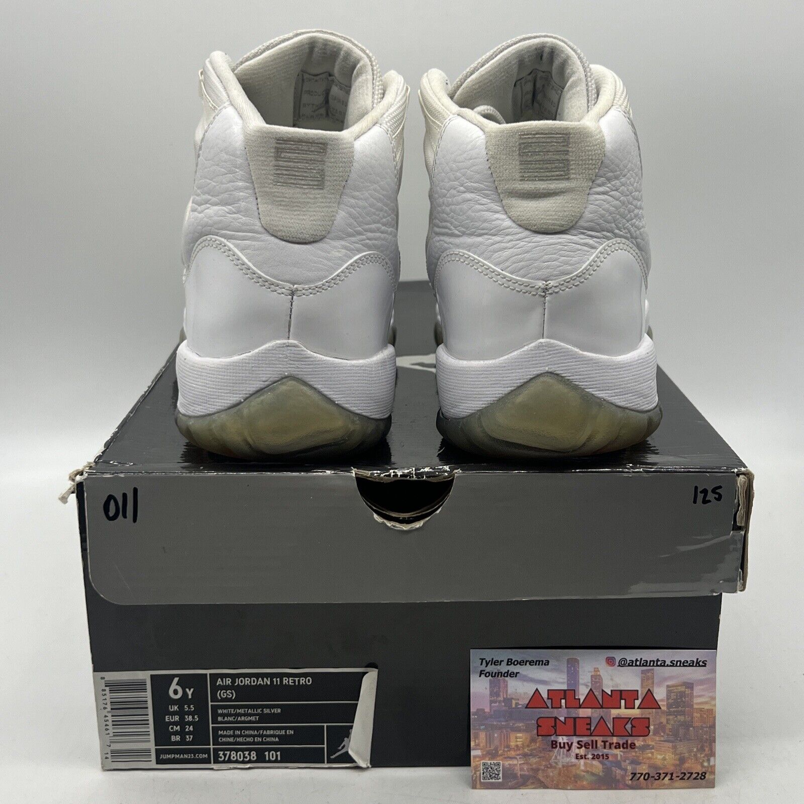 Size 6 - Air Jordan 11 Retro Silver Anniversary (378038-101)