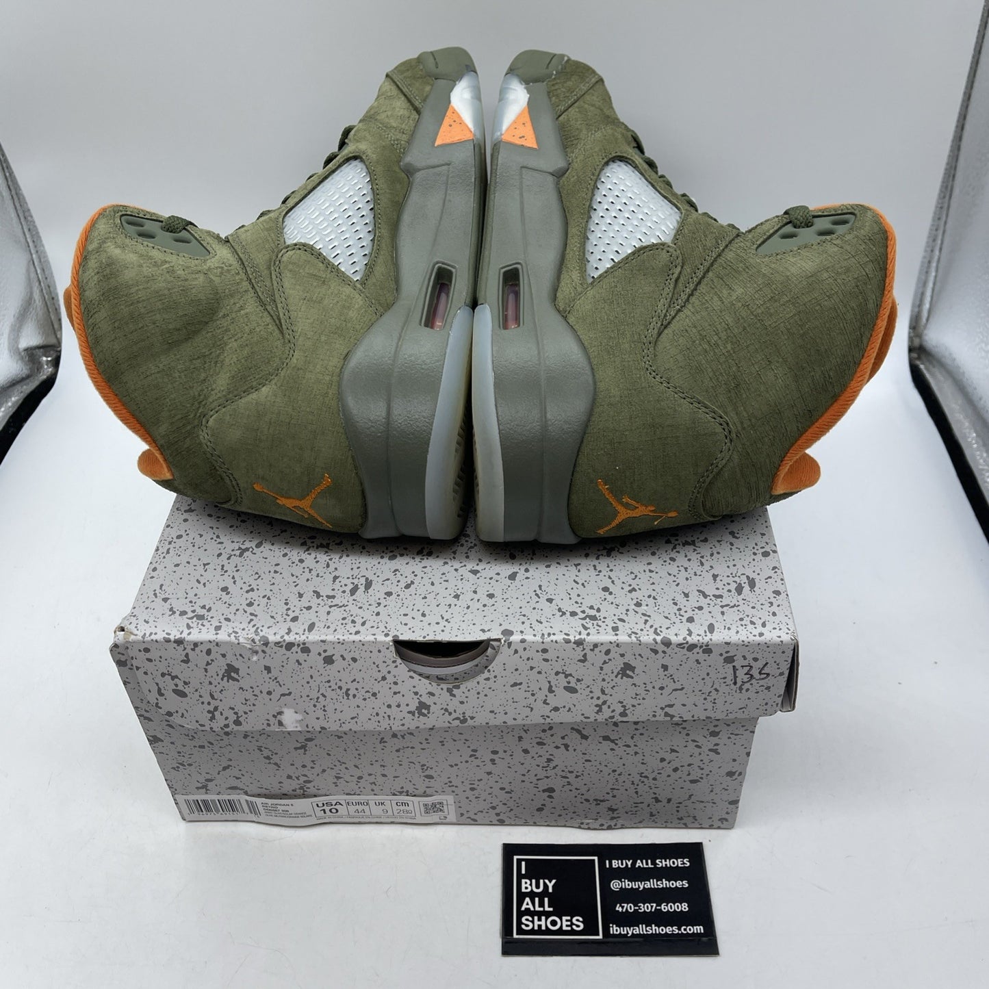 Size 10 - Air Jordan 5 Retro 2024 Olive Orange Suede (DD0587-308)