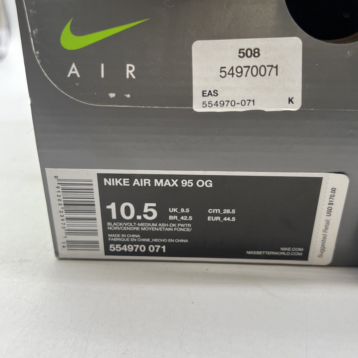 Size 10.5 - Nike Air Max 95 OG 2015 Neon (554970-071)