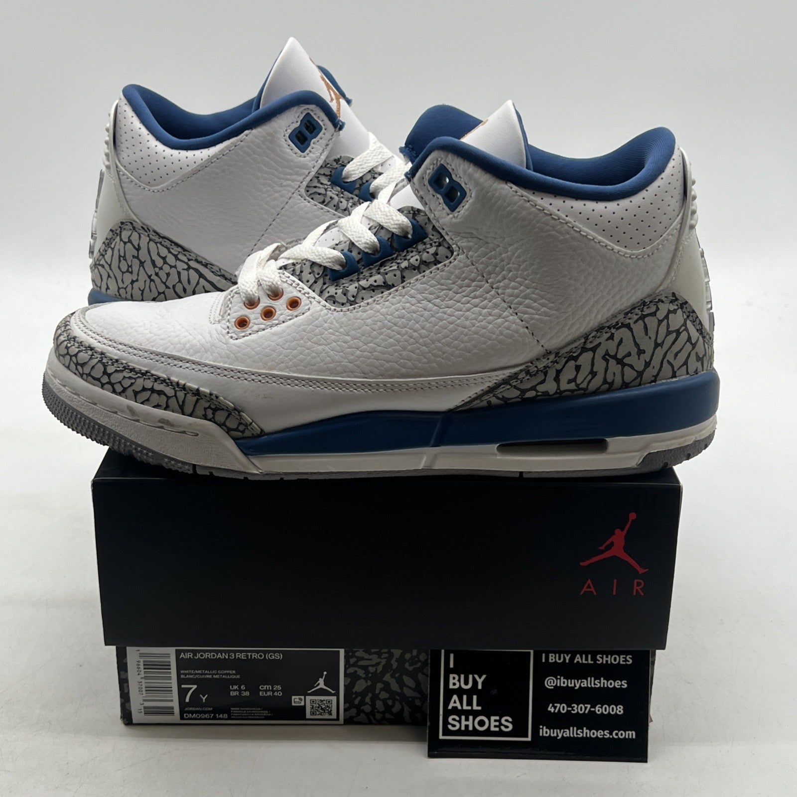 Size 7Y - Air Jordan 3 Retro Mid Washington Wizards (DM0967-148)