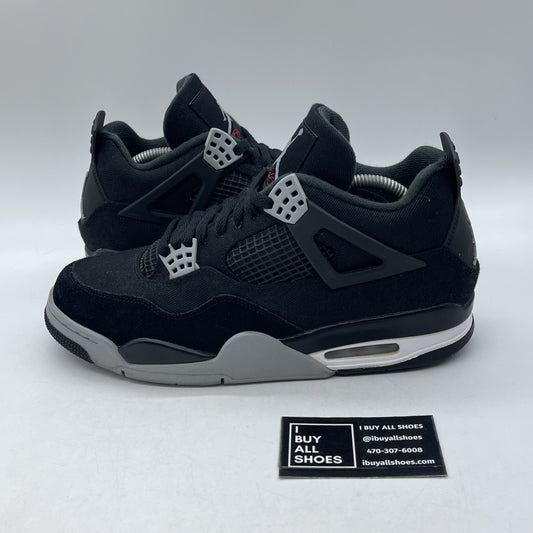 Size 10 - Jordan 4 Retro SE Mid Black Canvas Grey Suede (DH7138-006)