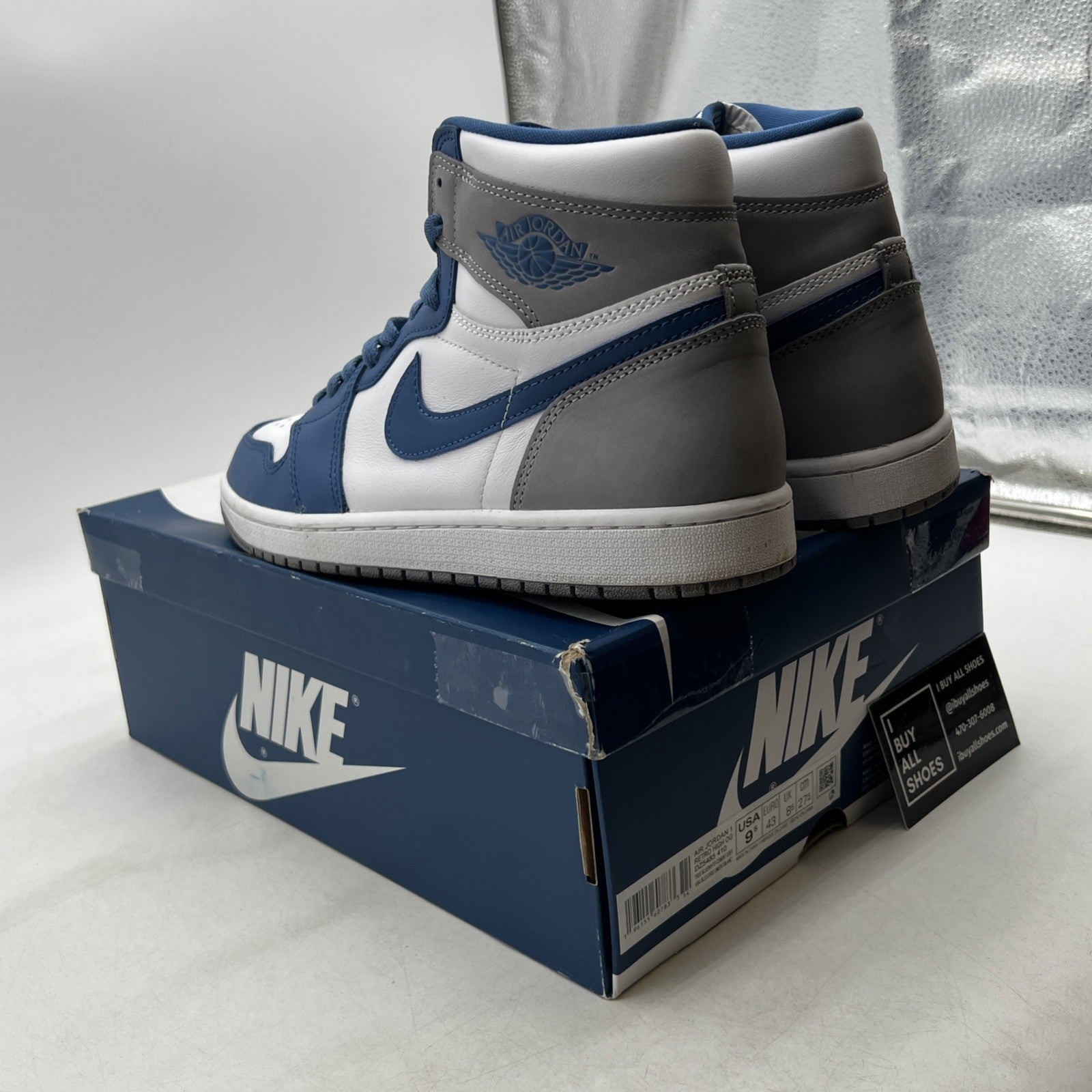 Size 9.5 - Air Jordan 1 Retro OG High True Blue (DZ5485-410)