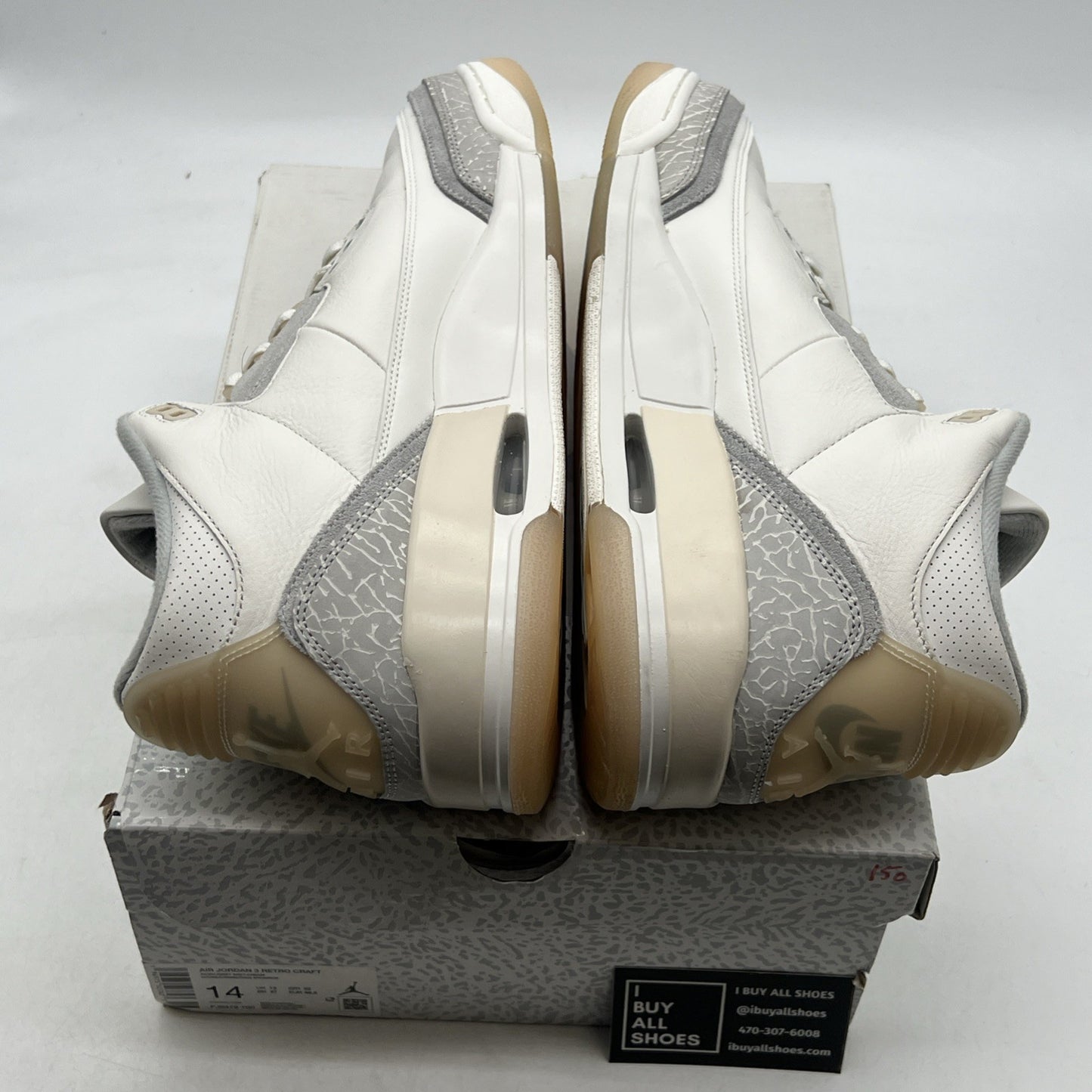 Size 14 - Air Jordan 3 Retro Craft Ivory/Grey White Leather (FJ9579-100)